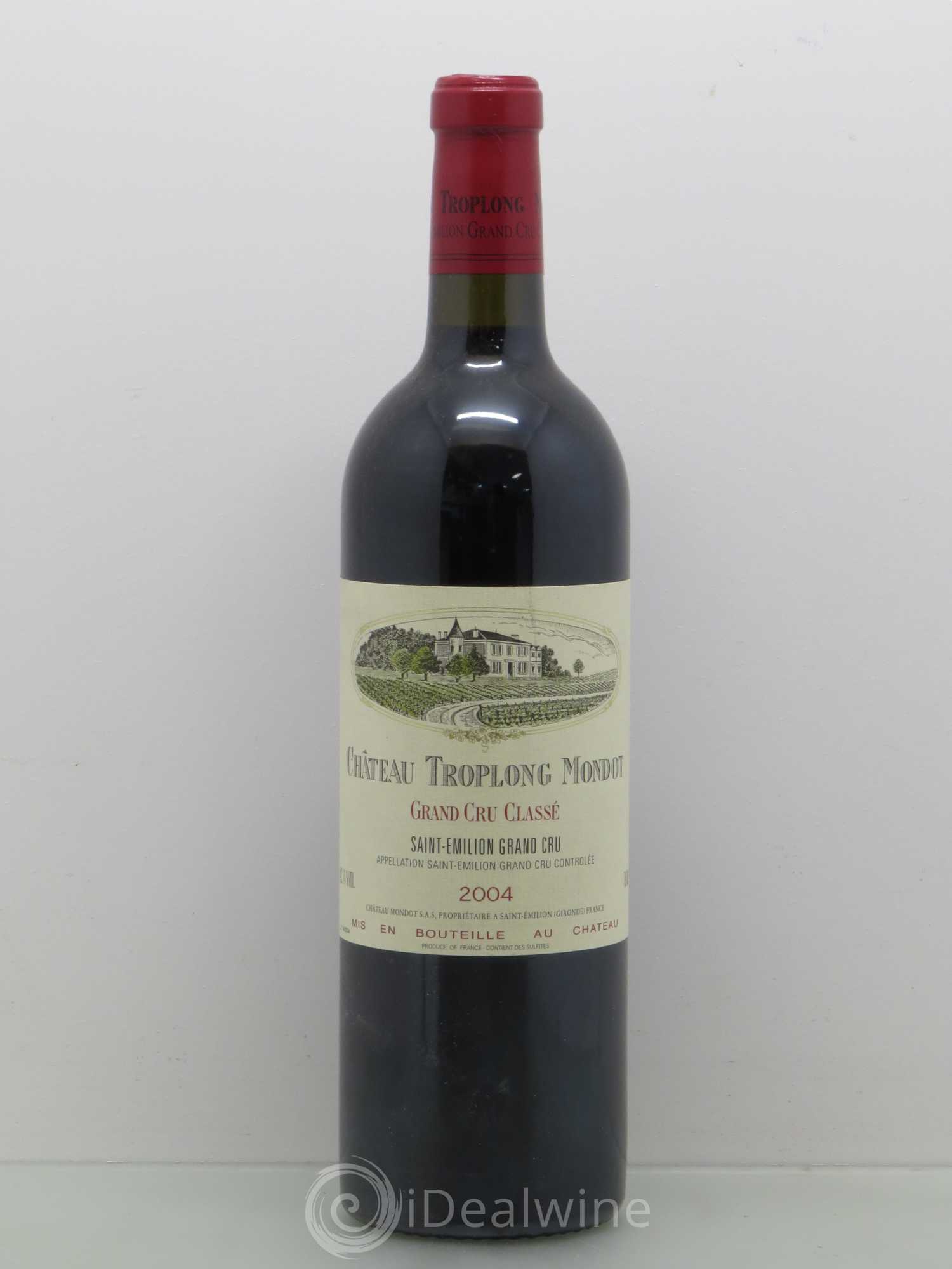 Château Troplong Mondot 1er Grand Cru Classé B 2004 - Lot de 1 bouteille - 0