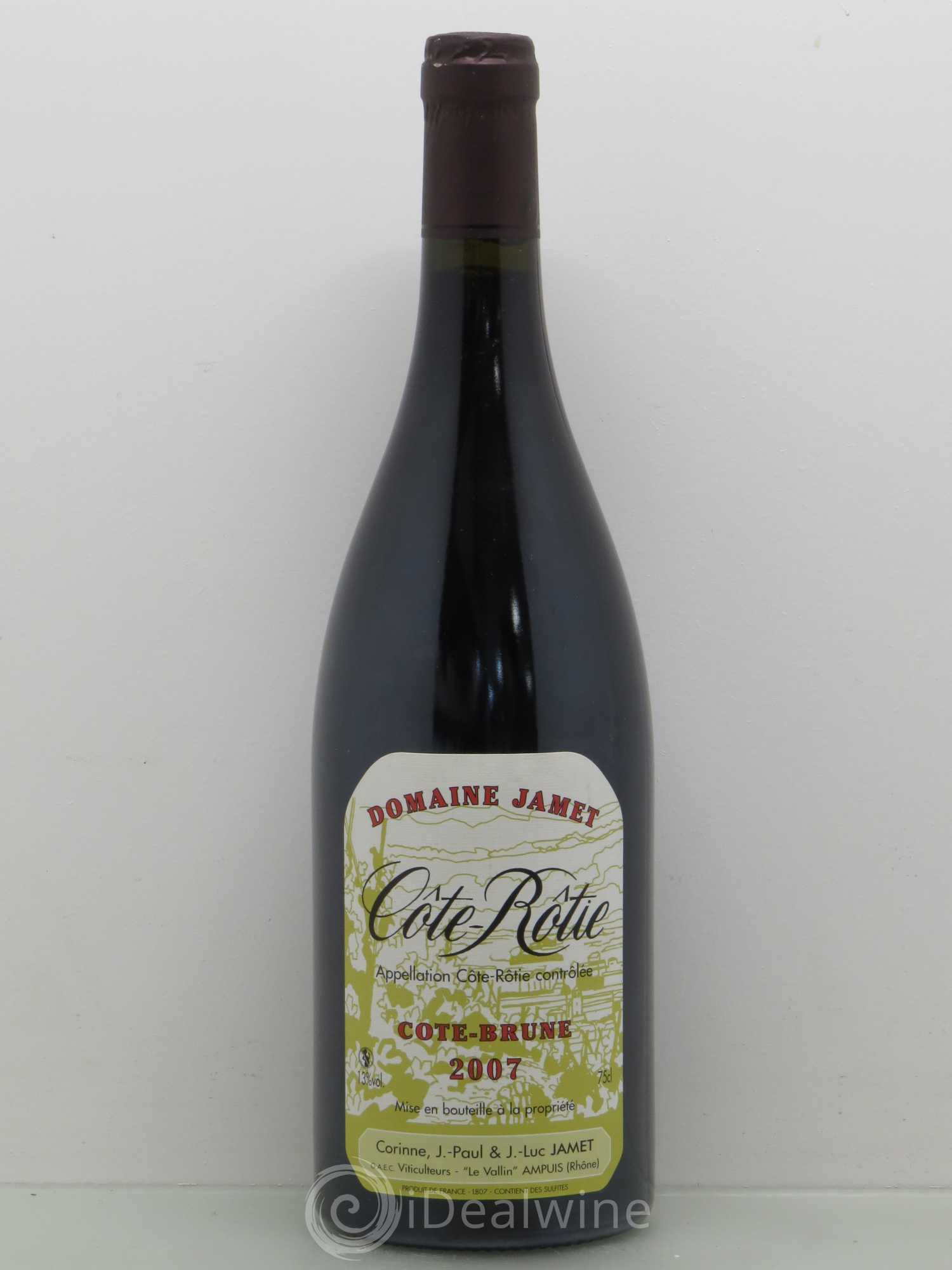 Côte-Rôtie Côte Brune Jamet (Domaine) 2007 - Lot de 1 bouteille - 0