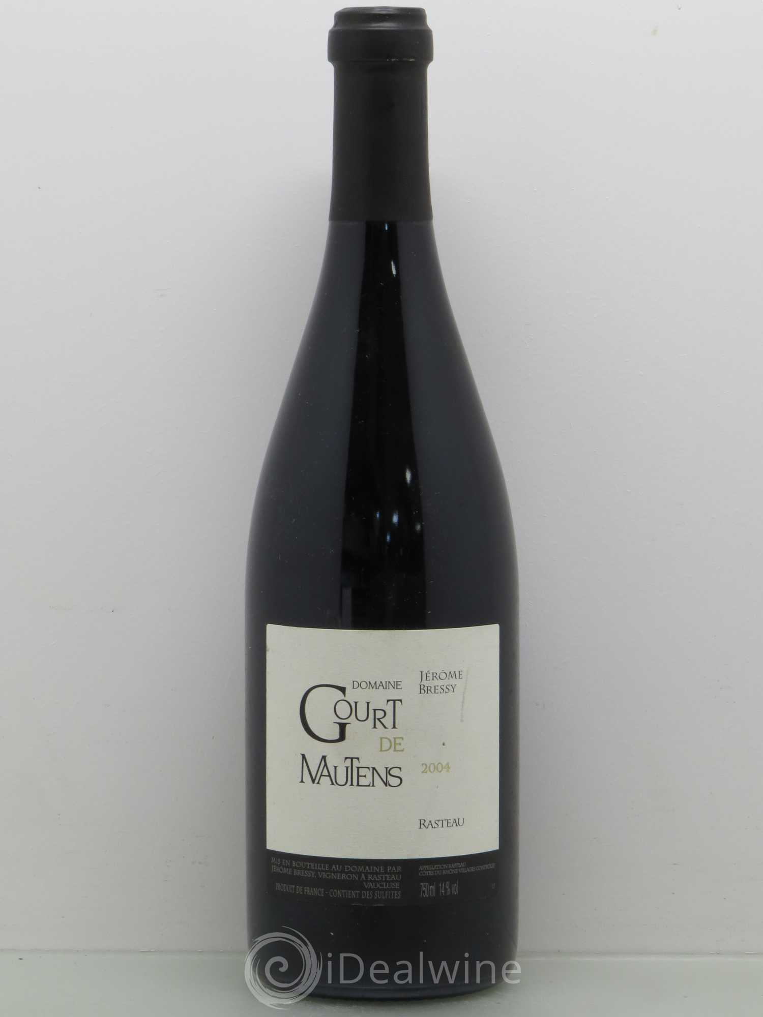 Rasteau Domaine Gourt de Mautens - Jérôme Bressy 2004 - Lot de 1 bouteille - 0