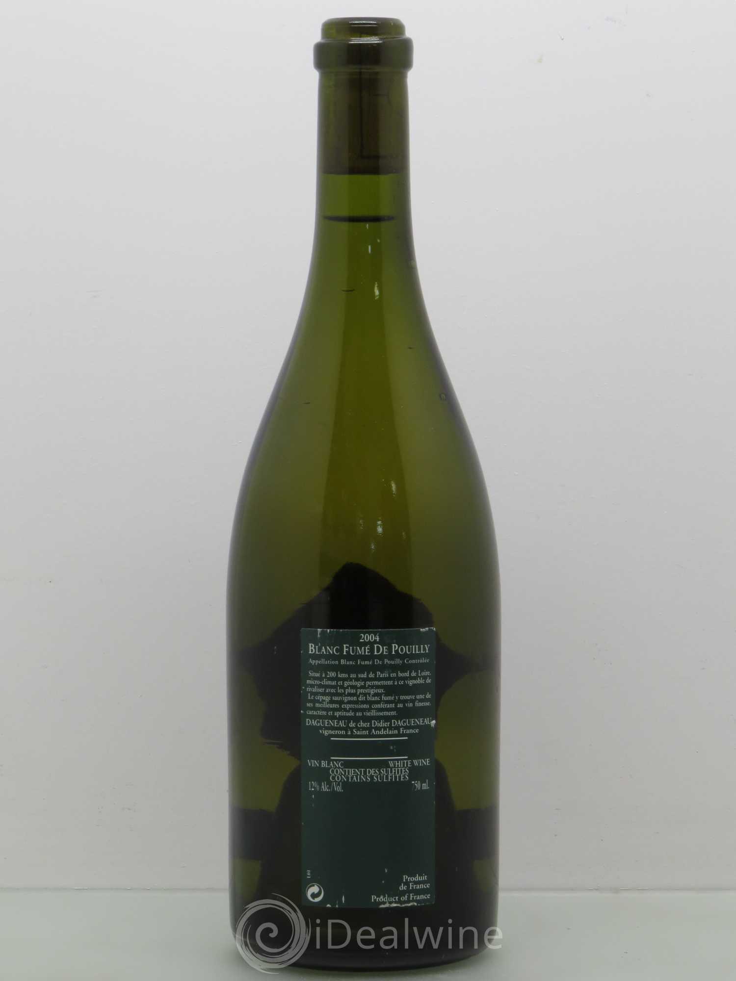 Vin de France (anciennement Pouilly-Fumé) Silex Dagueneau (Domaine Didier - Louis-Benjamin) 2004 - Lot de 1 bouteille - 1