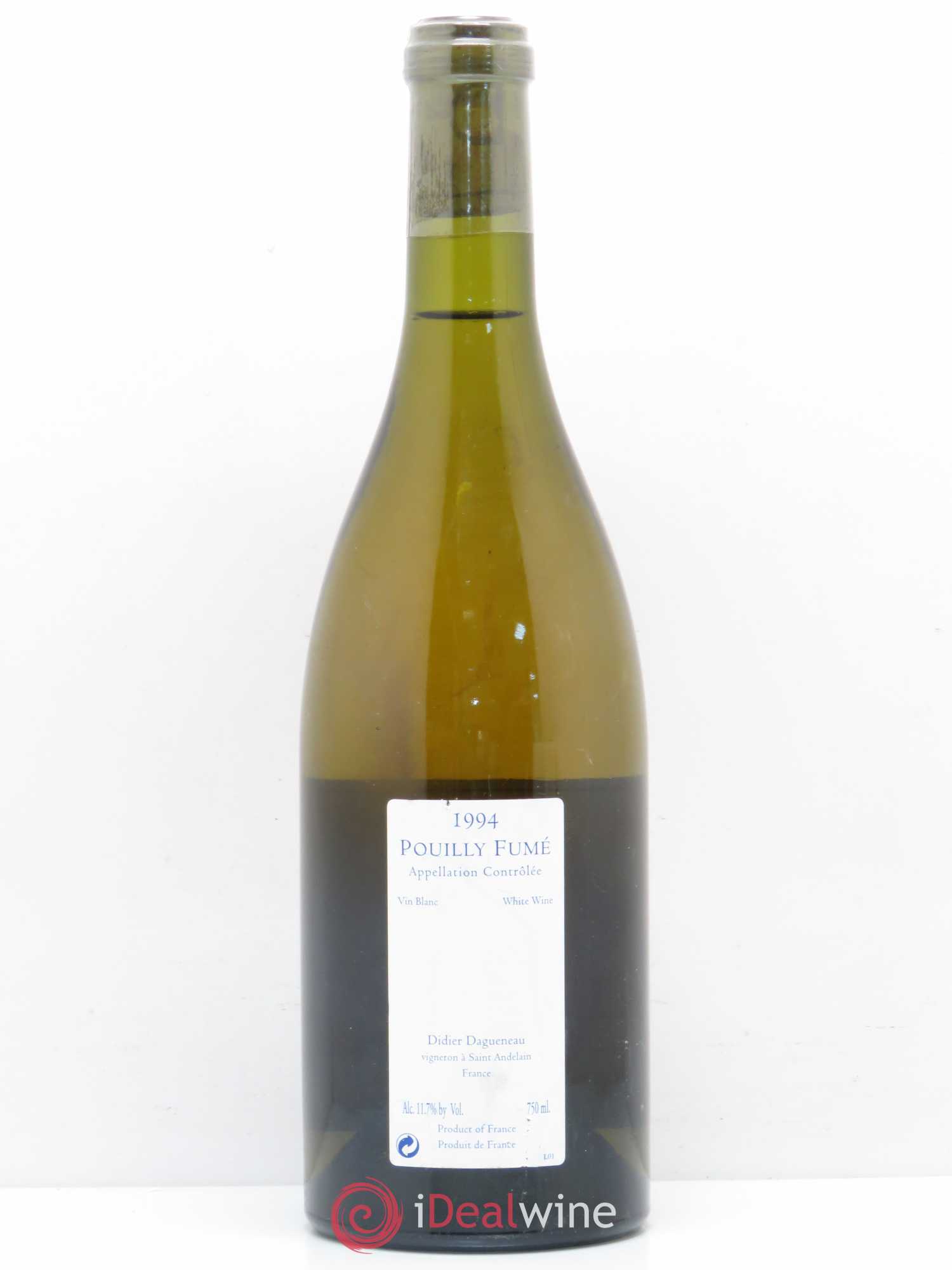 Vin de France (anciennement Pouilly-Fumé) Silex Dagueneau (Domaine Didier - Louis-Benjamin) 1994 - Lot de 1 bouteille - 1