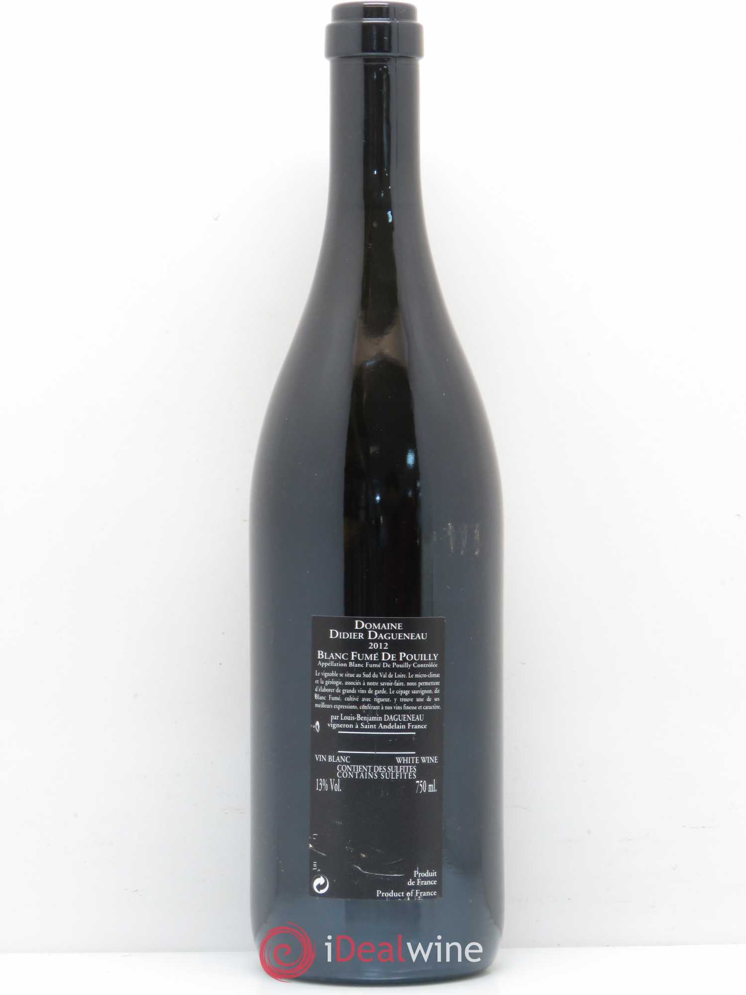 Vin de France (anciennement Pouilly-Fumé) Silex Dagueneau (Domaine Didier - Louis-Benjamin) 2012 - Lot de 1 bouteille - 1