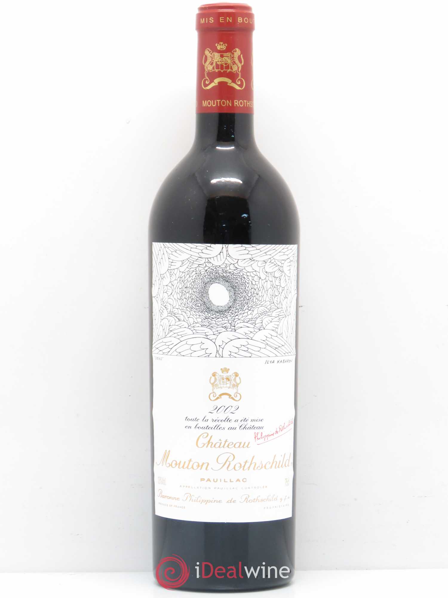 Château Mouton Rothschild 1er Grand Cru Classé 2002 - Lot de 1 bouteille - 0