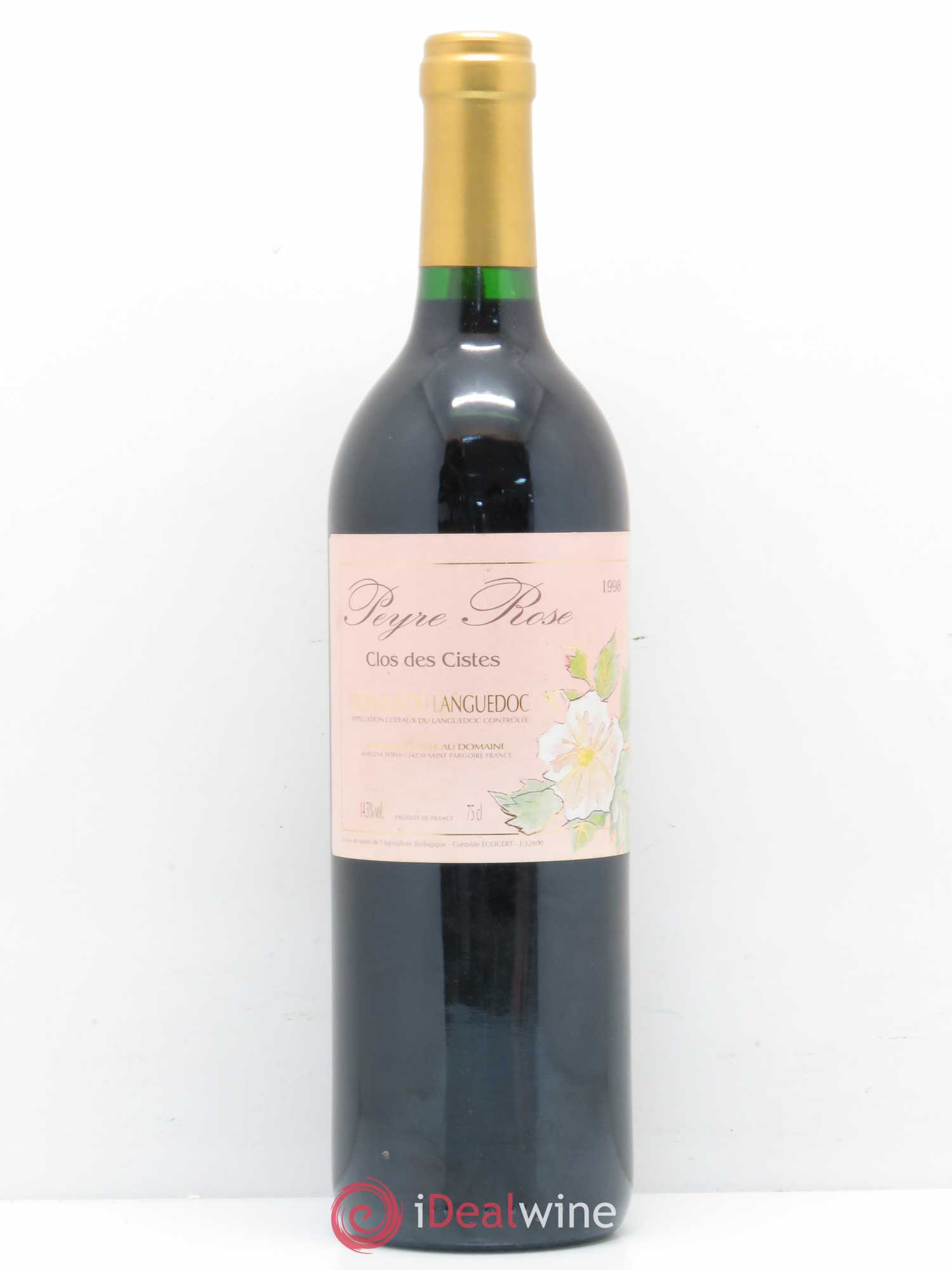 Vin de France (anciennement Coteaux du Languedoc) Domaine Peyre Rose Les Cistes Marlène Soria 1998 - Lot de 1 bouteille - 0