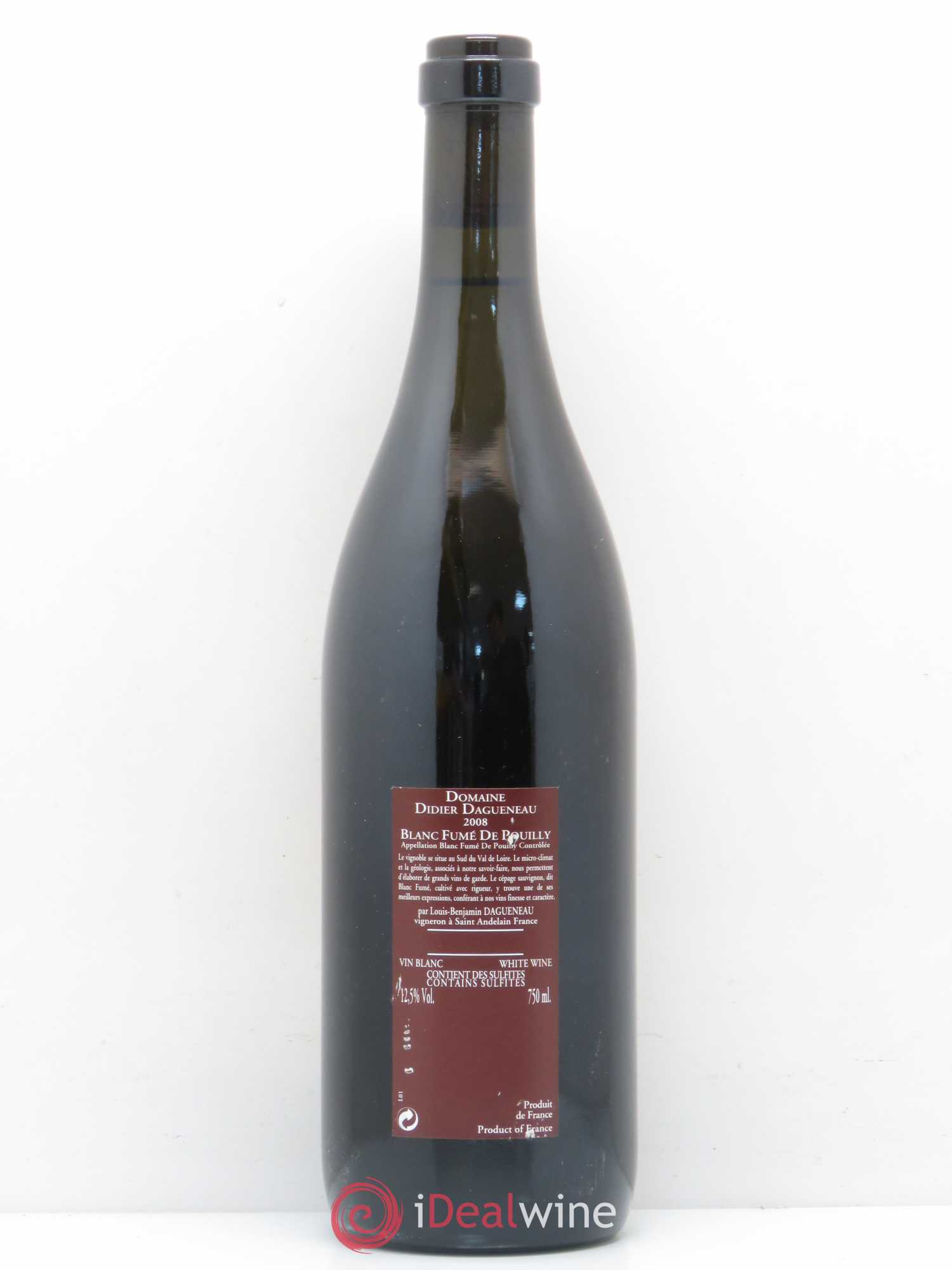 Vin de France (anciennement Pouilly-Fumé) Pur Sang Dagueneau (Domaine Didier - Louis-Benjamin) 2008 - Lot de 1 bouteille - 1