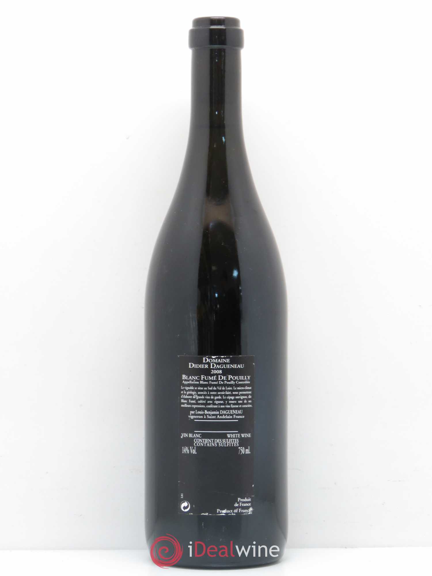 Vin de France (anciennement Pouilly-Fumé) Silex Dagueneau (Domaine Didier - Louis-Benjamin) 2008 - Lot de 1 bouteille - 1