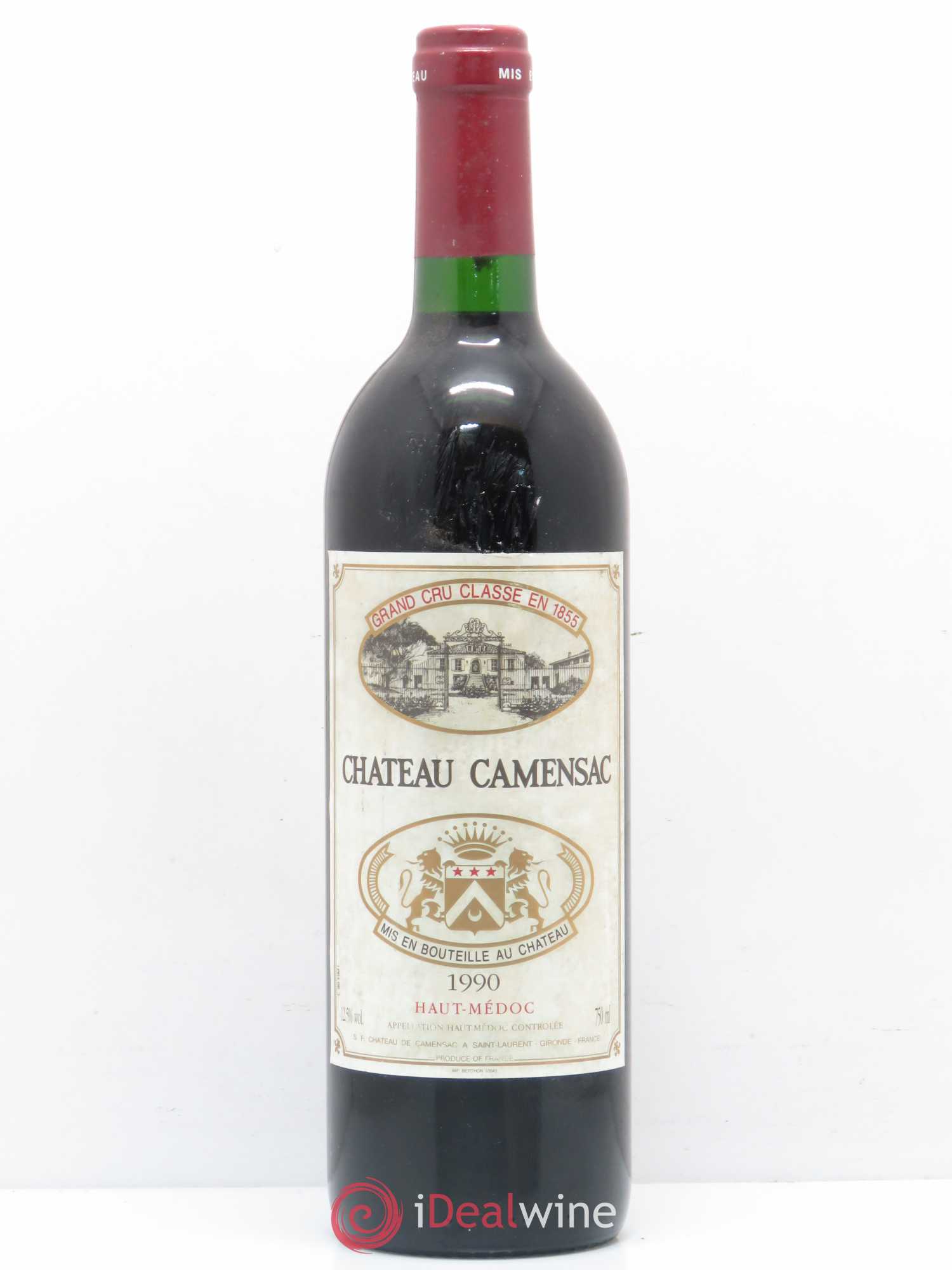 Château Camensac 5ème Grand Cru Classé 1990 - Lot de 1 bouteille - 0