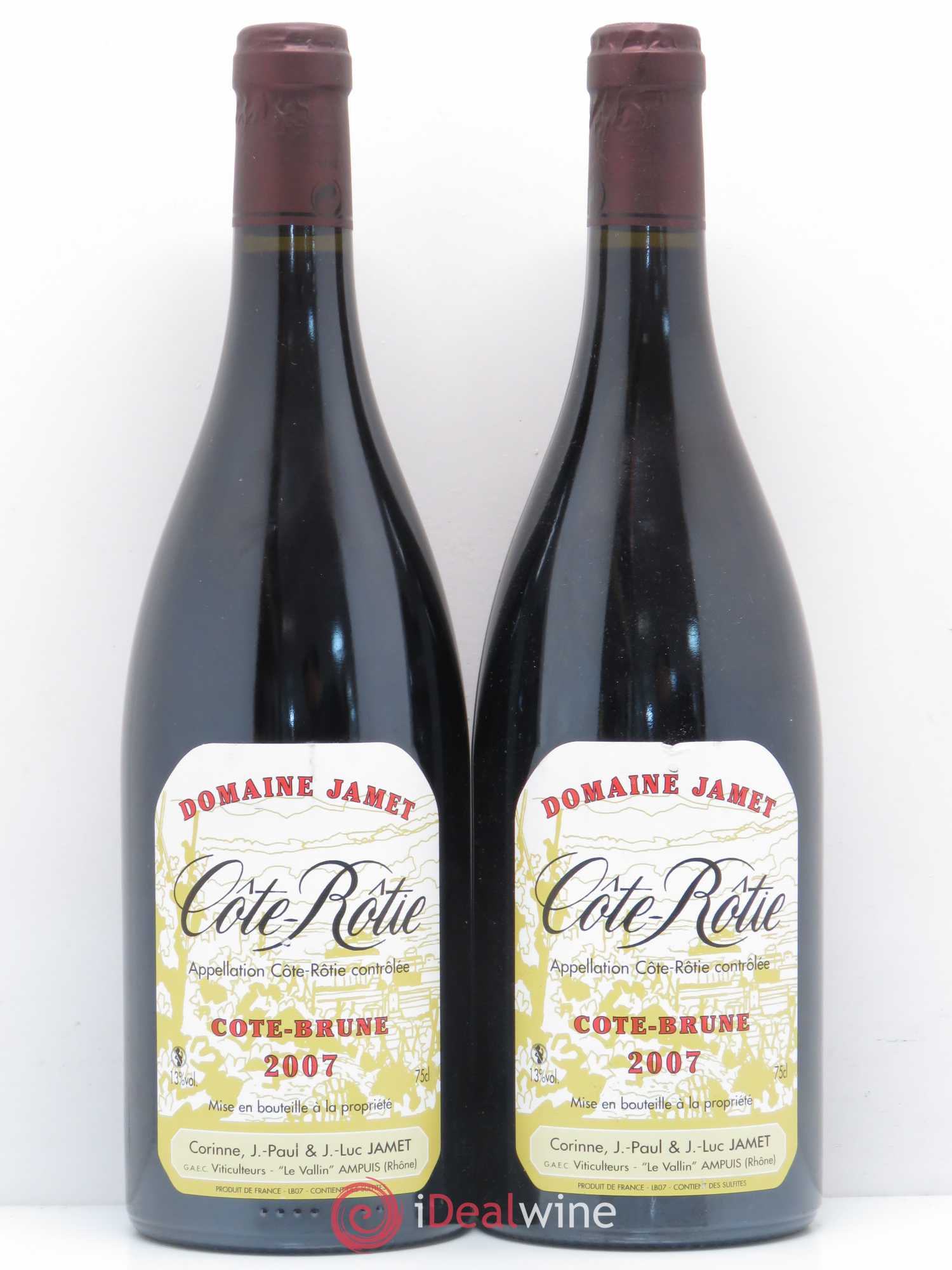 Côte-Rôtie Côte Brune Jamet (Domaine) 2007 - Lot de 2 bouteilles - 0