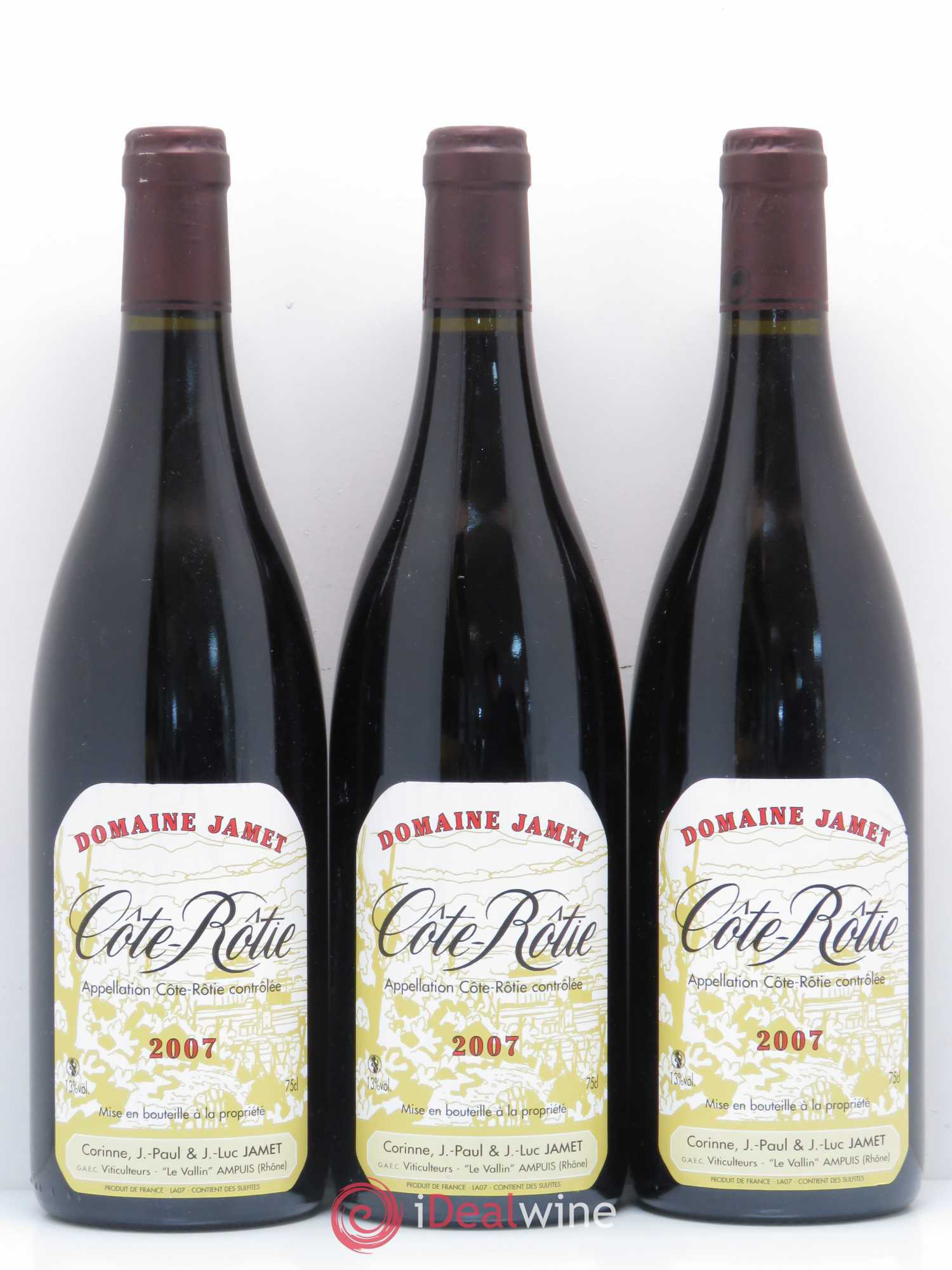 Côte-Rôtie Jamet (Domaine) 2007 - Lot de 3 bouteilles - 0