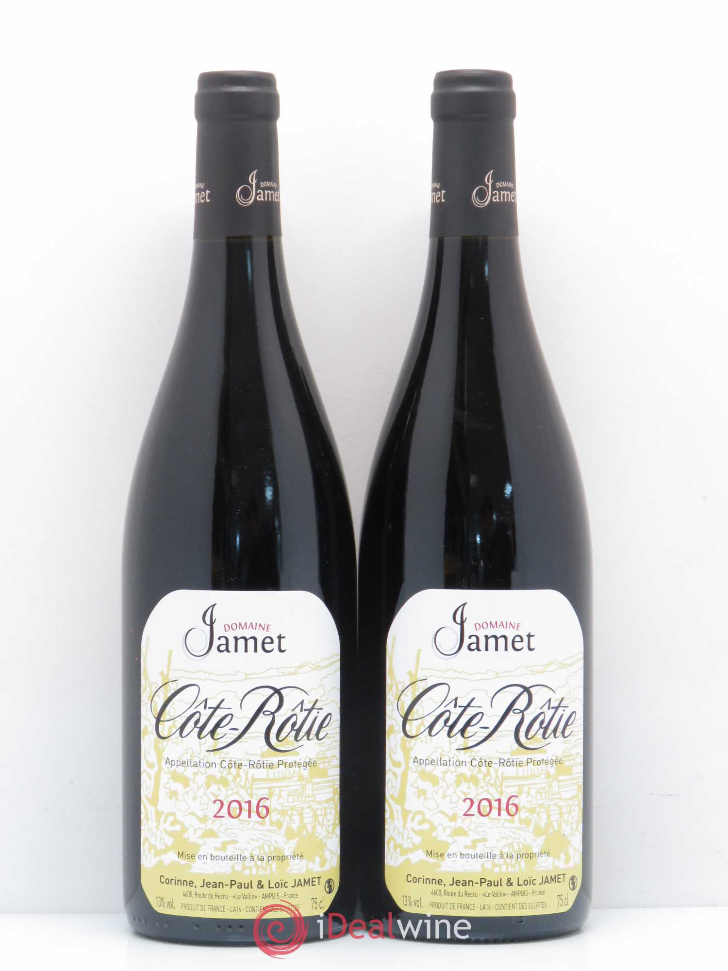 Côte-Rôtie Jamet (Domaine) (sans prix de réserve) 2016 - Lot de 2 bouteilles - 0