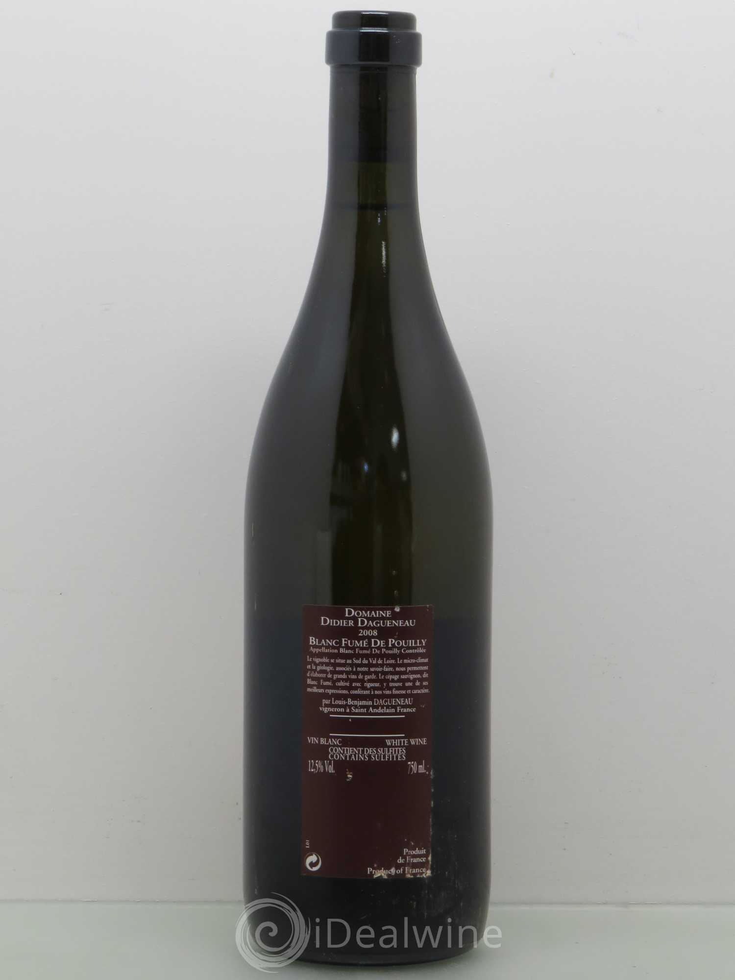 Vin de France (anciennement Pouilly-Fumé) Pur Sang Dagueneau (Domaine Didier - Louis-Benjamin) 2008 - Lot de 1 bouteille - 1