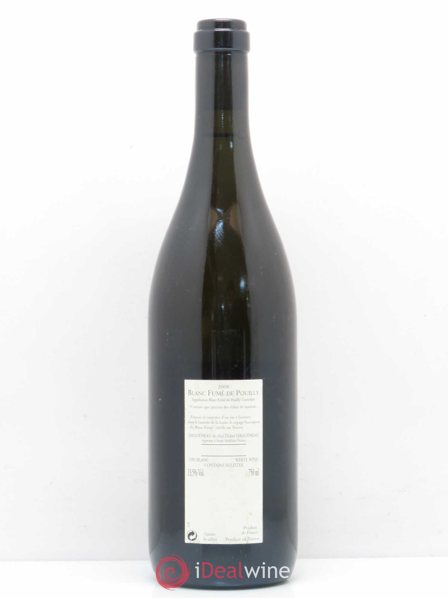 Pouilly-Fumé Blanc Fumé de Pouilly Dagueneau (Domaine Didier - Louis-Benjamin) 2006 - Lot de 1 bouteille - 1