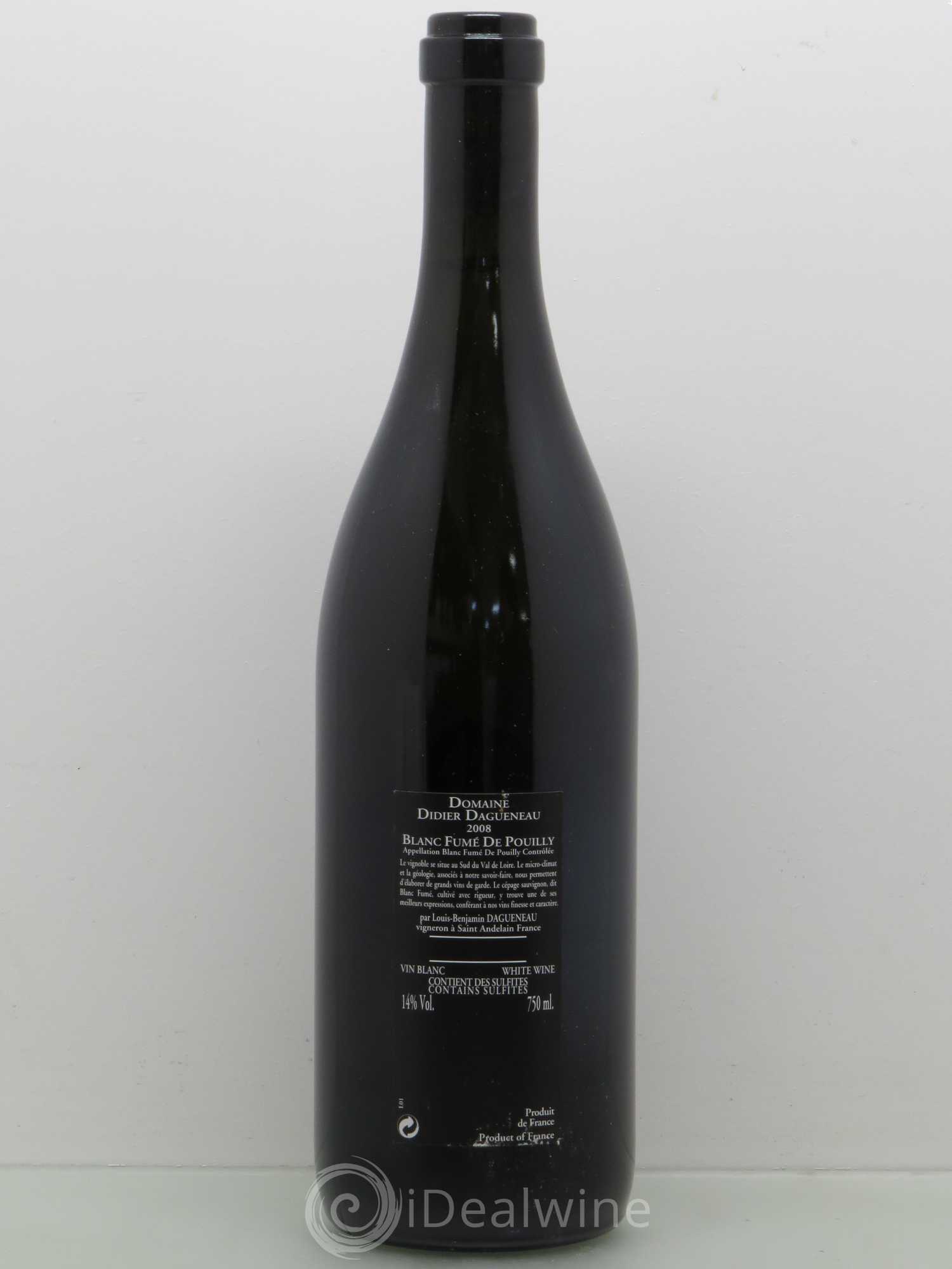 Vin de France (anciennement Pouilly-Fumé) Silex Dagueneau (Domaine Didier - Louis-Benjamin) 2008 - Lot de 1 bouteille - 1
