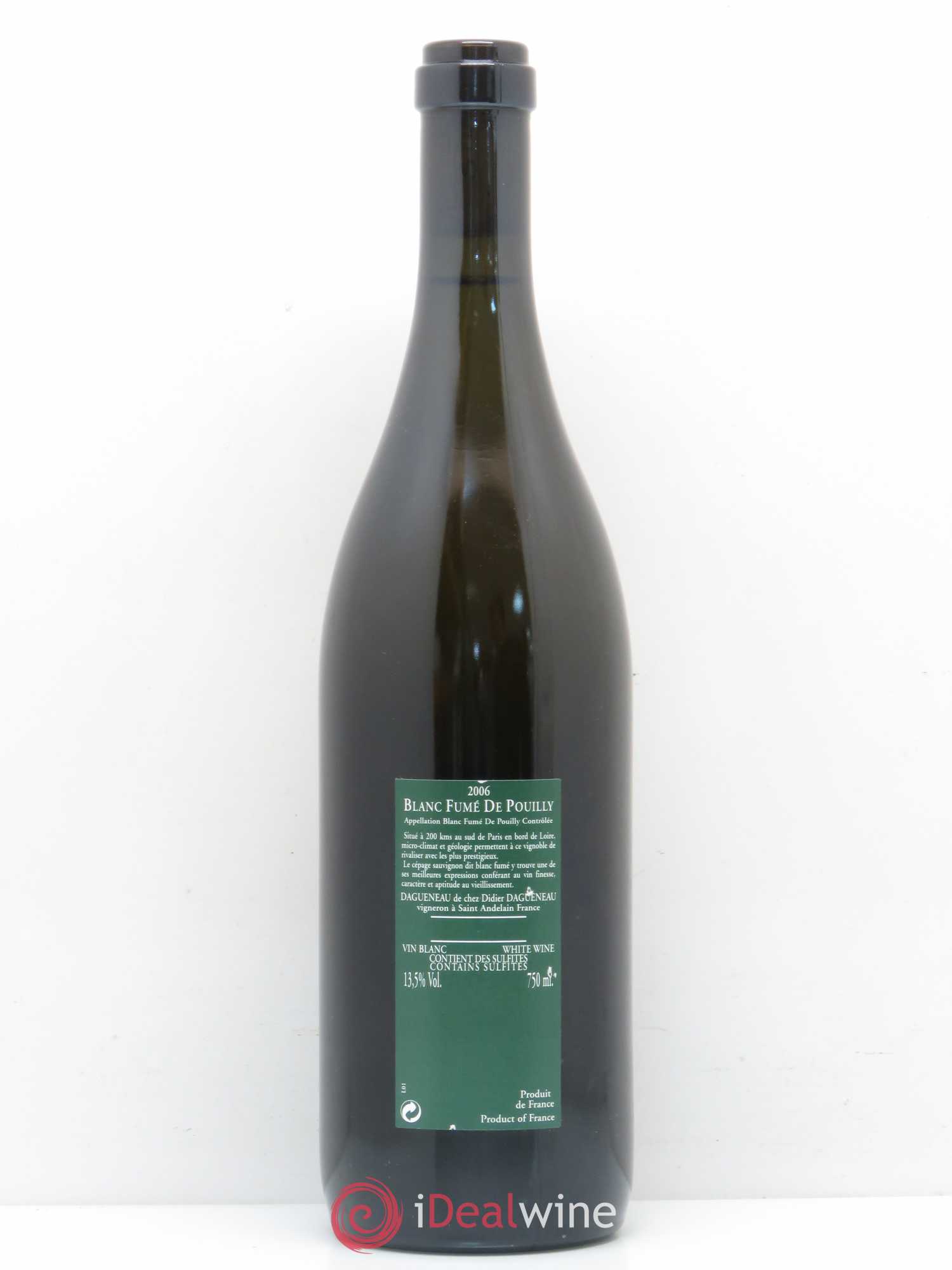 Vin de France (anciennement Pouilly-Fumé) Silex Dagueneau (Domaine Didier - Louis-Benjamin) 2006 - Lot de 1 bouteille - 1