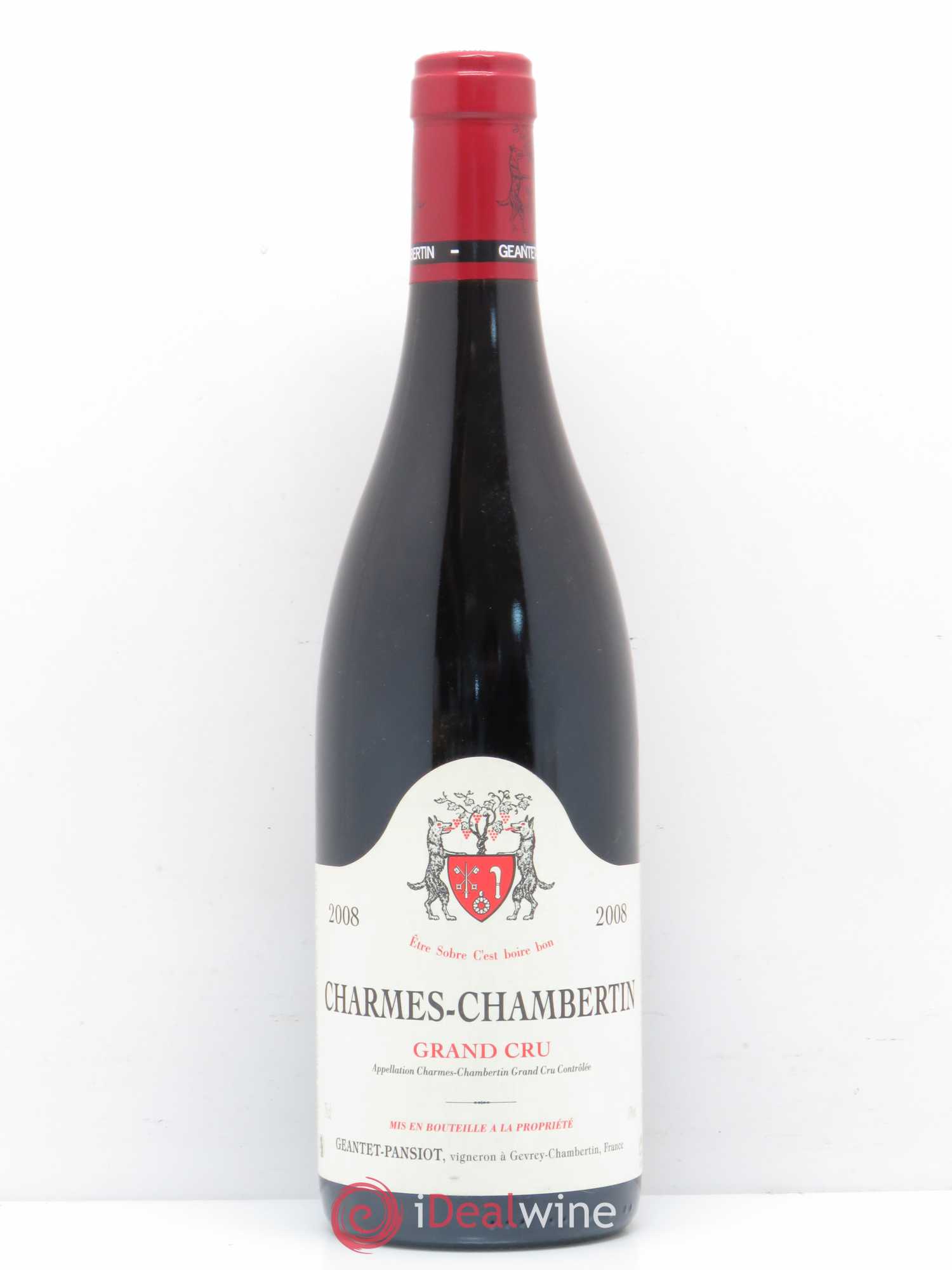 Charmes-Chambertin Grand Cru Geantet-Pansiot 2008 - Lot de 1 bouteille - 0
