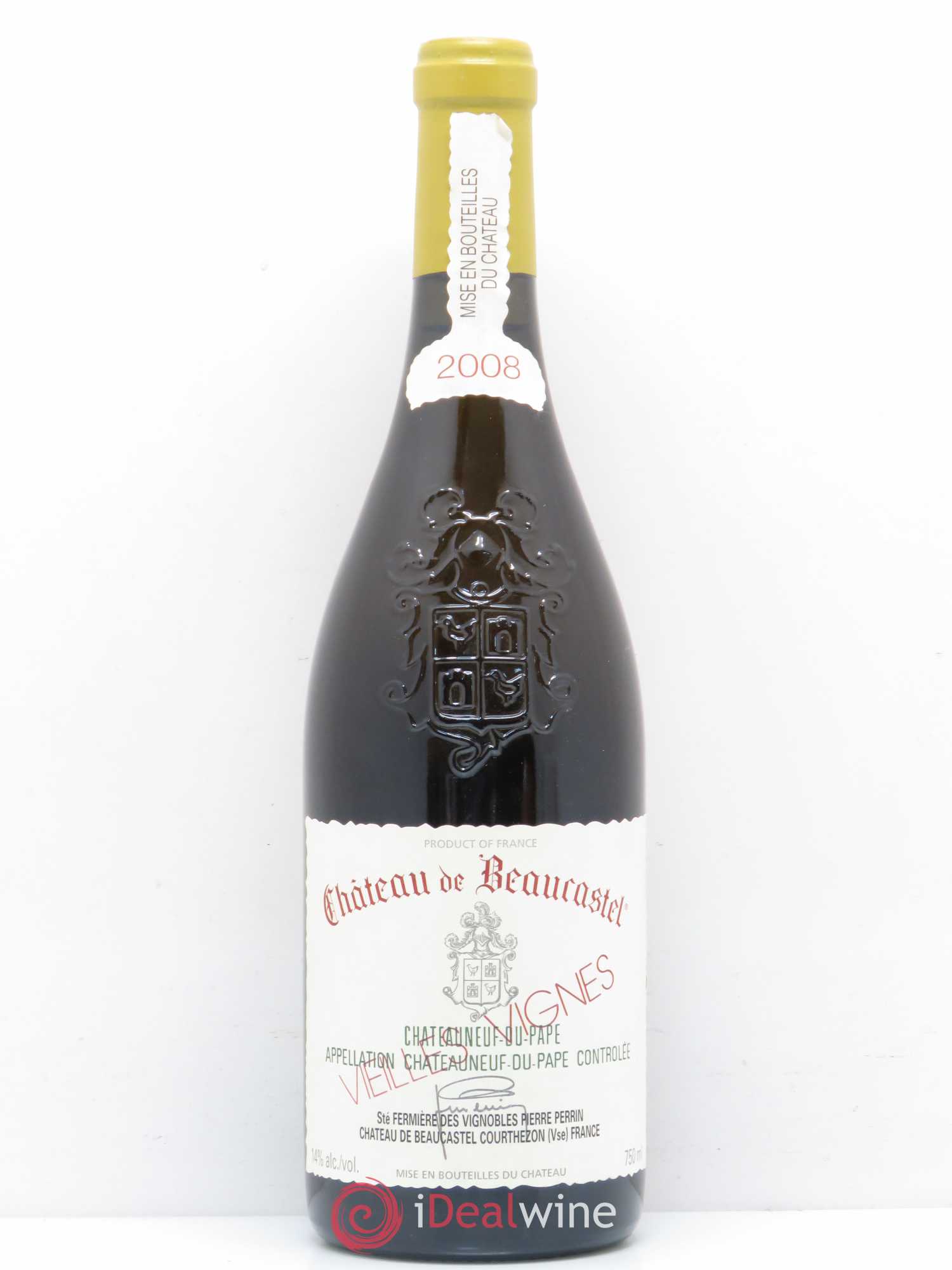 Châteauneuf-du-Pape Château de Beaucastel Vieilles vignes Roussanne Famille Perrin 2008 - Lot de 1 bouteille - 0