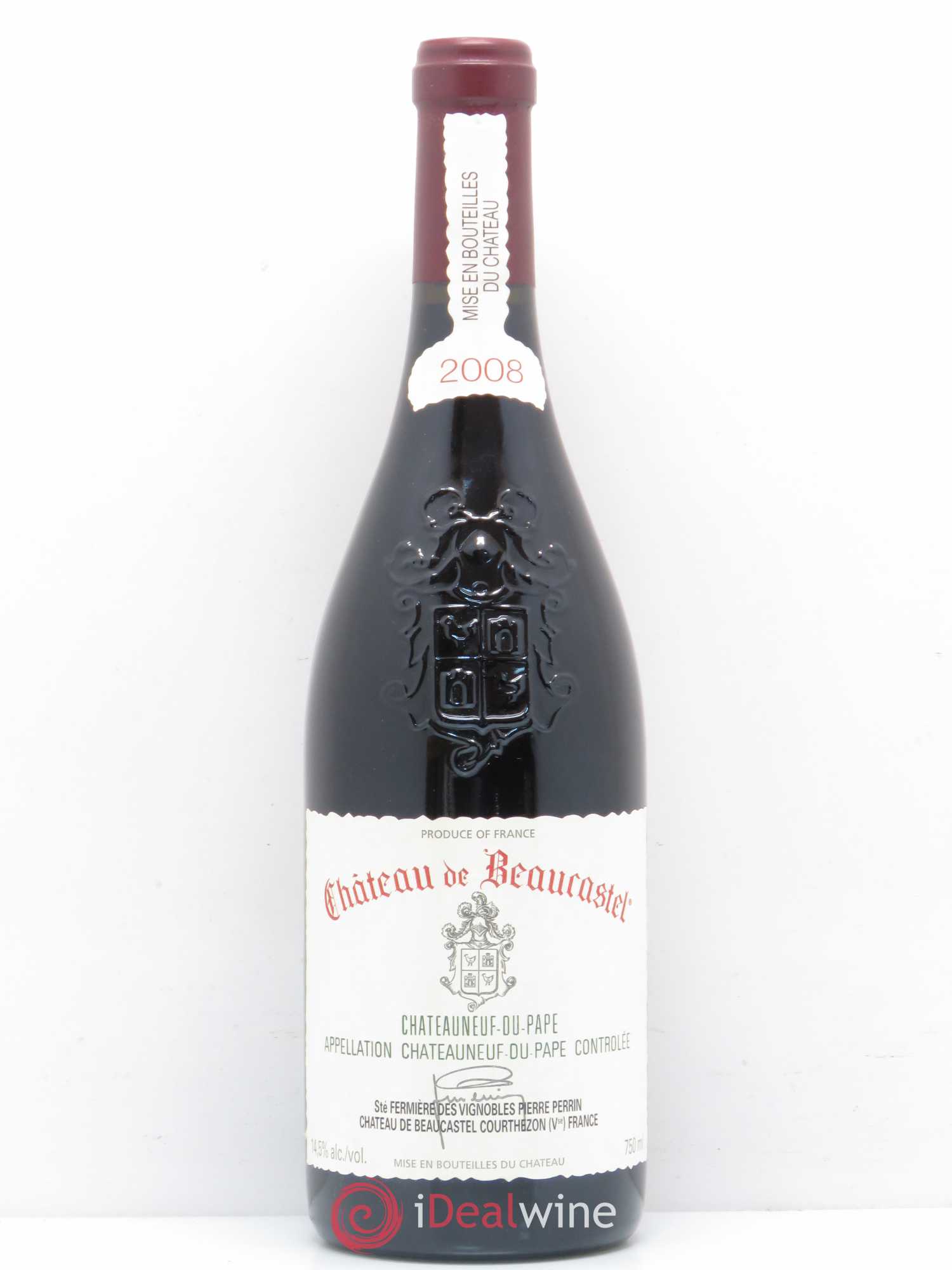 Châteauneuf-du-Pape Château de Beaucastel Famille Perrin 2008 - Lot de 1 bouteille - 0