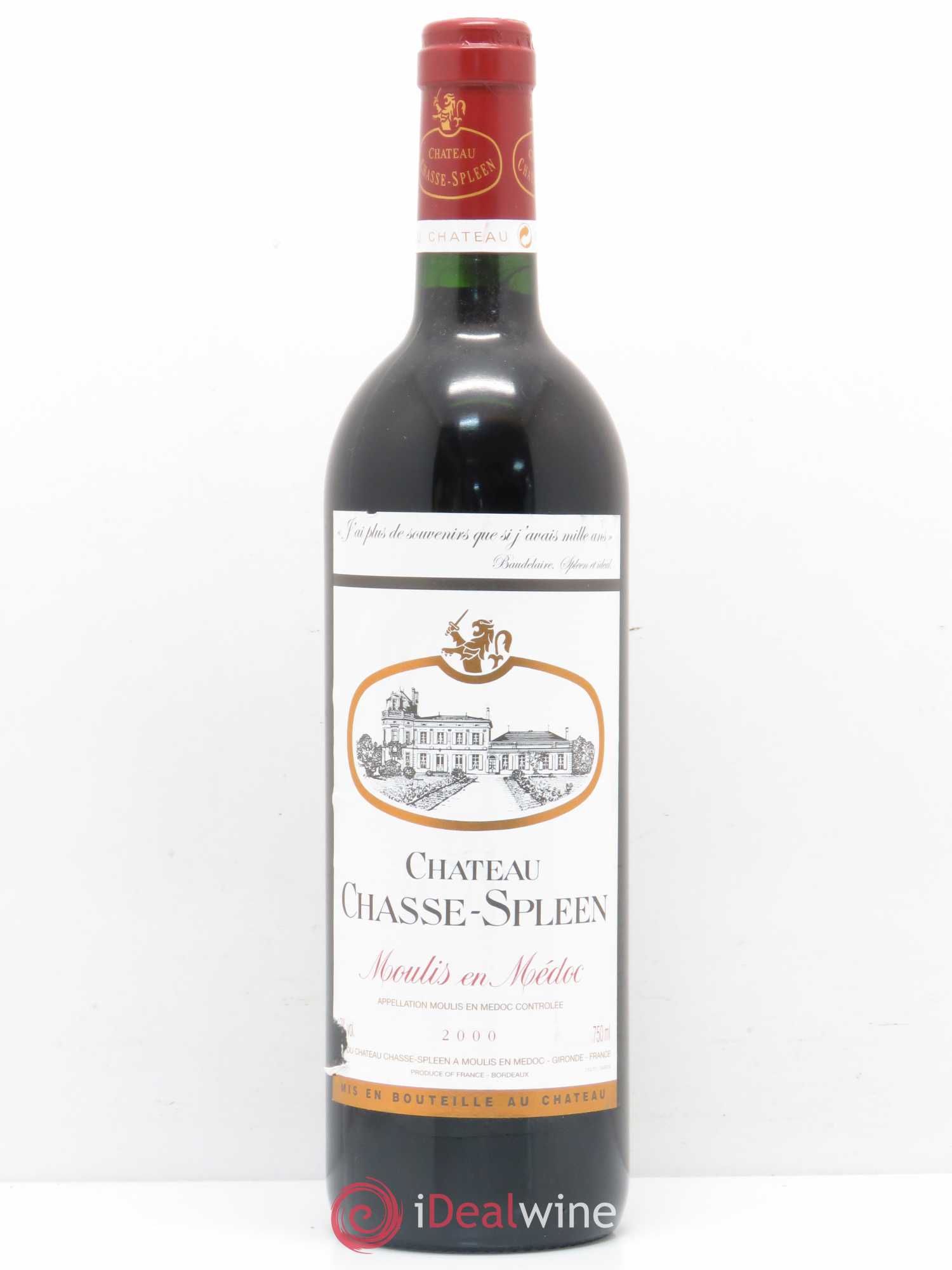 Château Chasse Spleen 2000 - Lot de 1 bouteille - 0