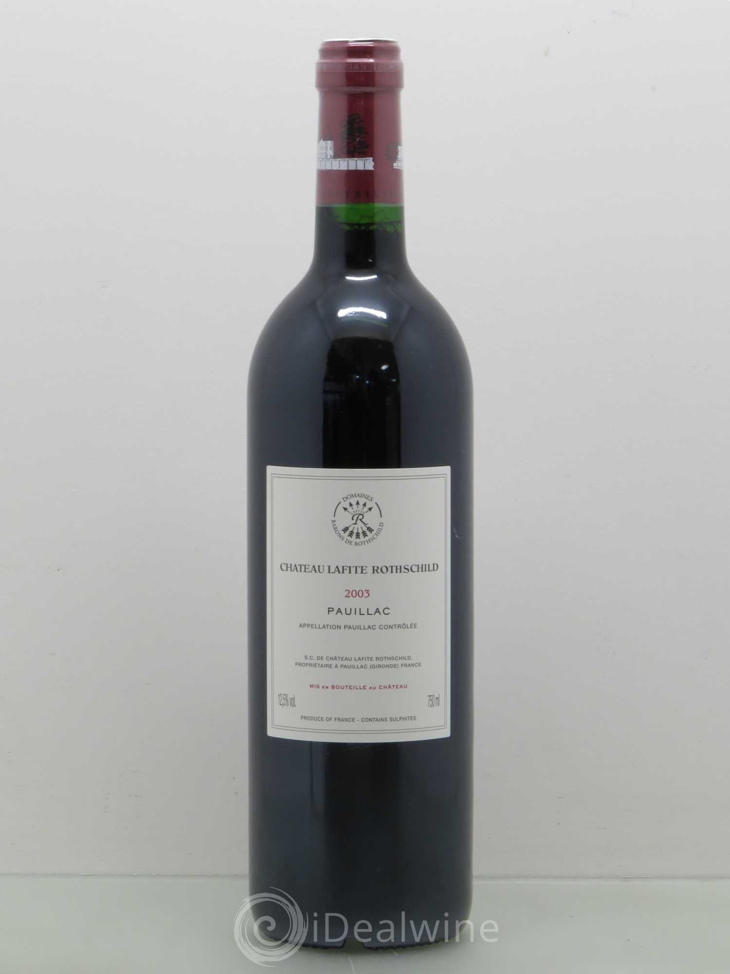 Château Lafite Rothschild 1er Grand Cru Classé 2003 - Lot de 1 bouteille - 1