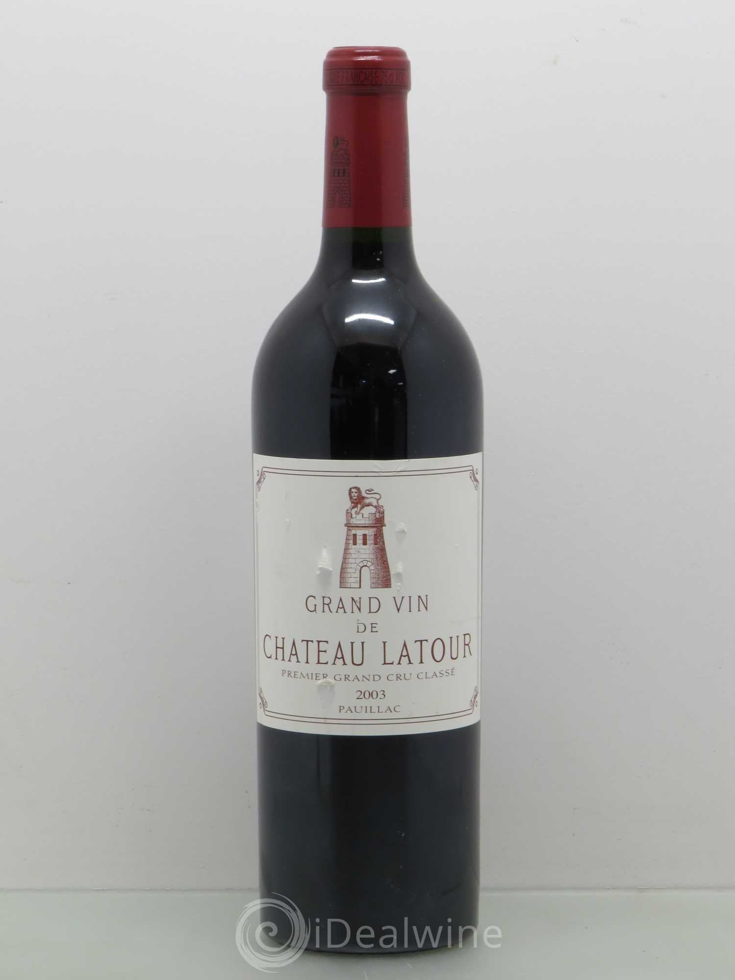 Château Latour 1er Grand Cru Classé 2003 - Lot de 1 bouteille - 0