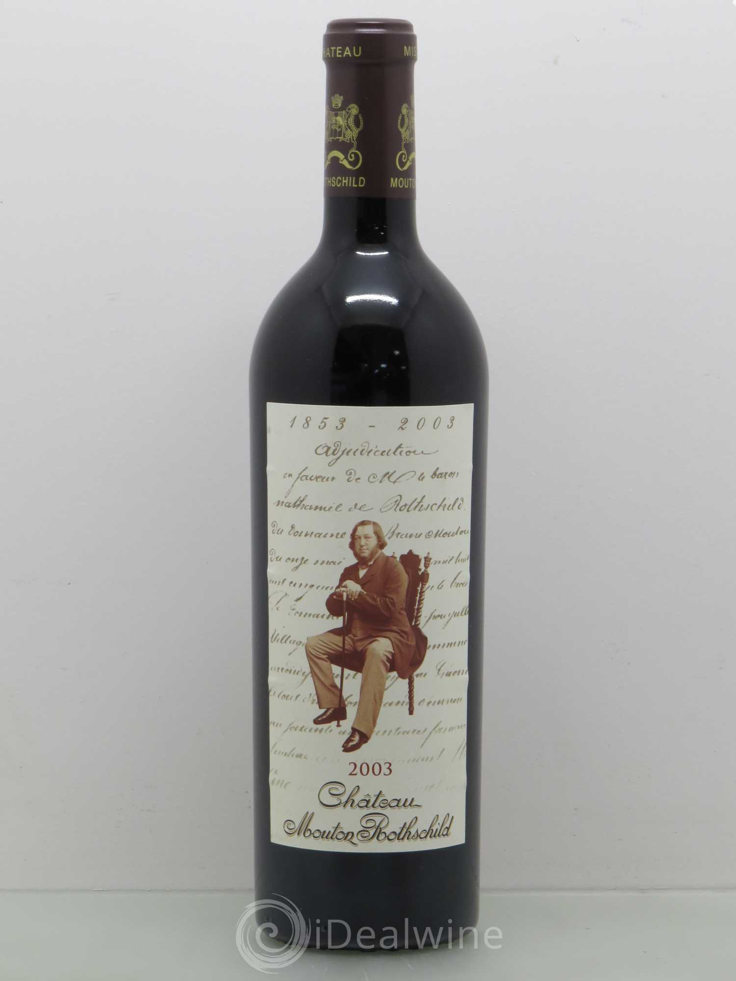 Château Mouton Rothschild 1er Grand Cru Classé 2003 - Lot de 1 bouteille - 0