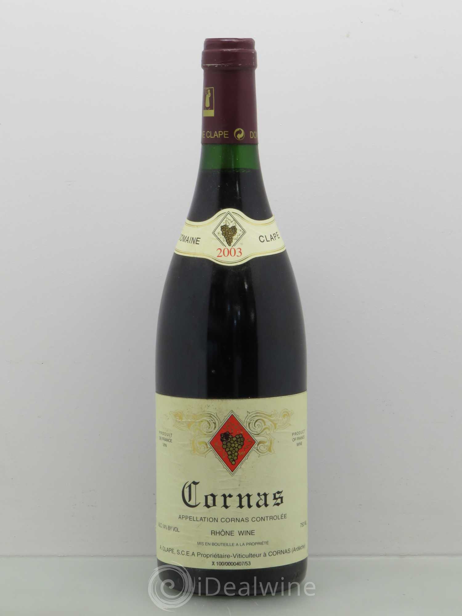 Cornas Auguste Clape 2003 - Lot de 1 bouteille - 0