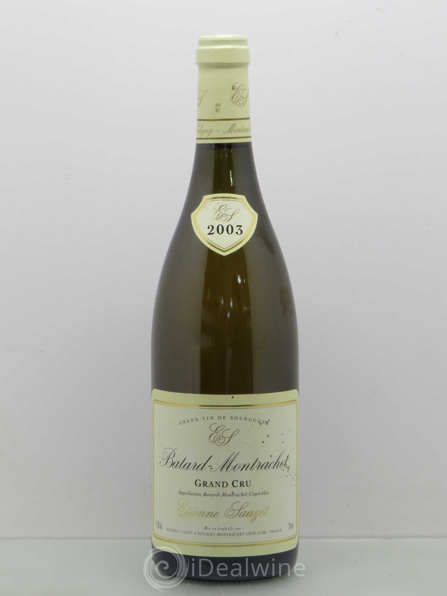 Bâtard-Montrachet Grand Cru Etienne Sauzet 2003 - Lot de 1 bouteille - 0