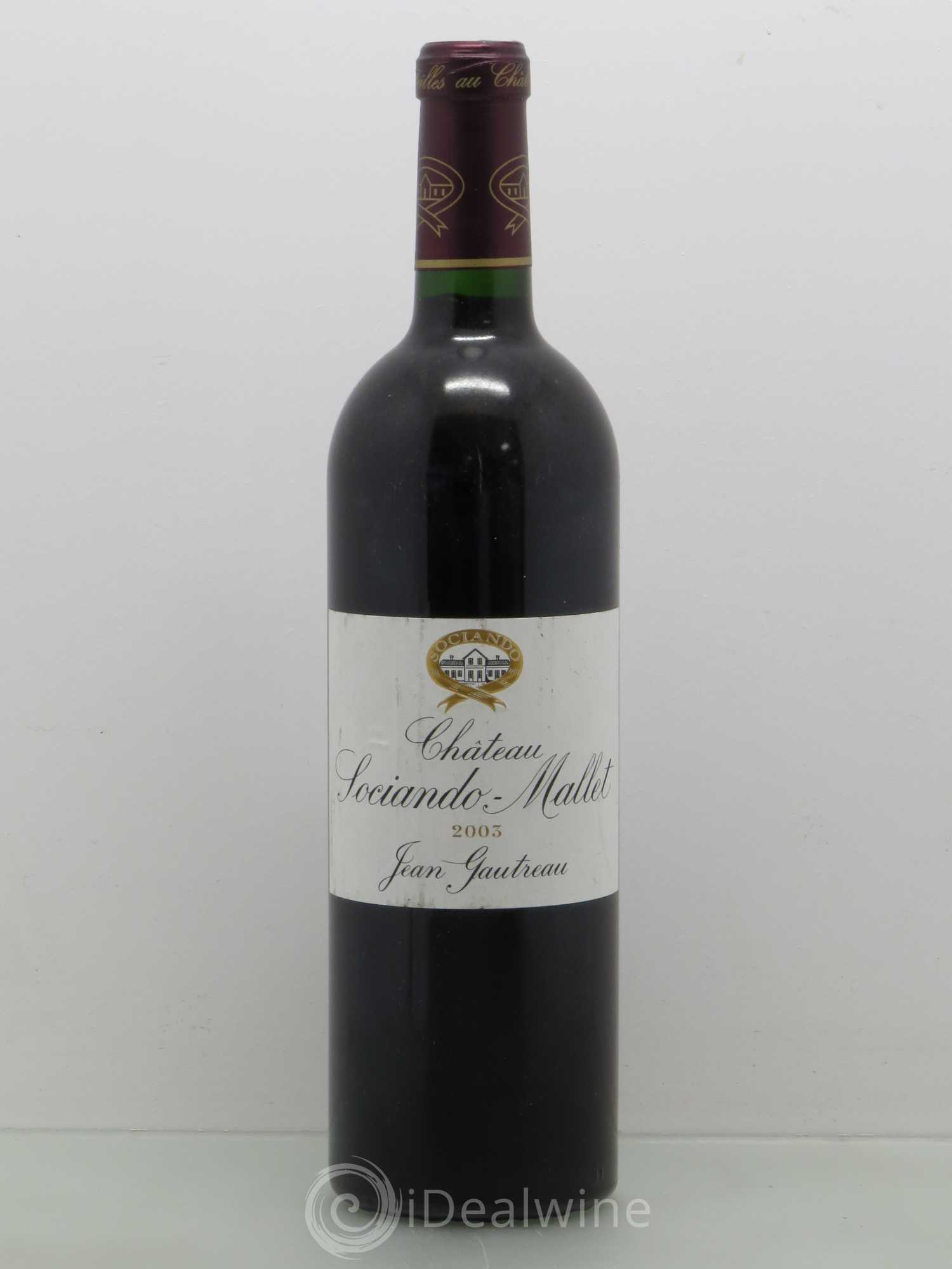 Château Sociando Mallet 2003 - Lot de 1 bouteille - 0