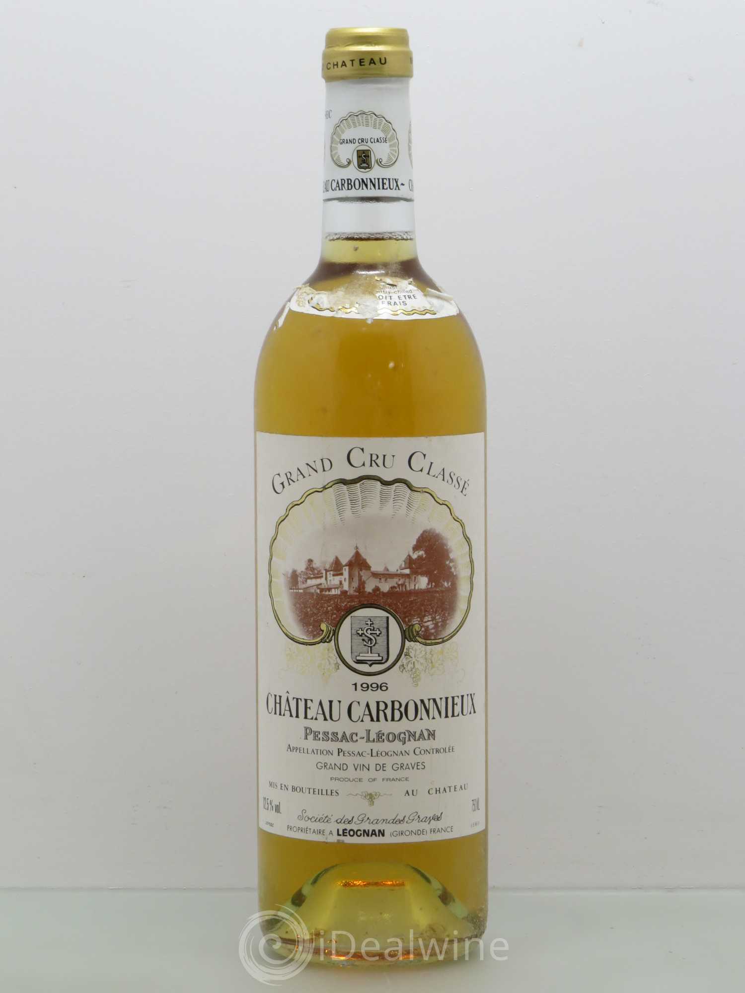 Château Carbonnieux Cru Classé de Graves 1996 - Lot de 1 bouteille - 0