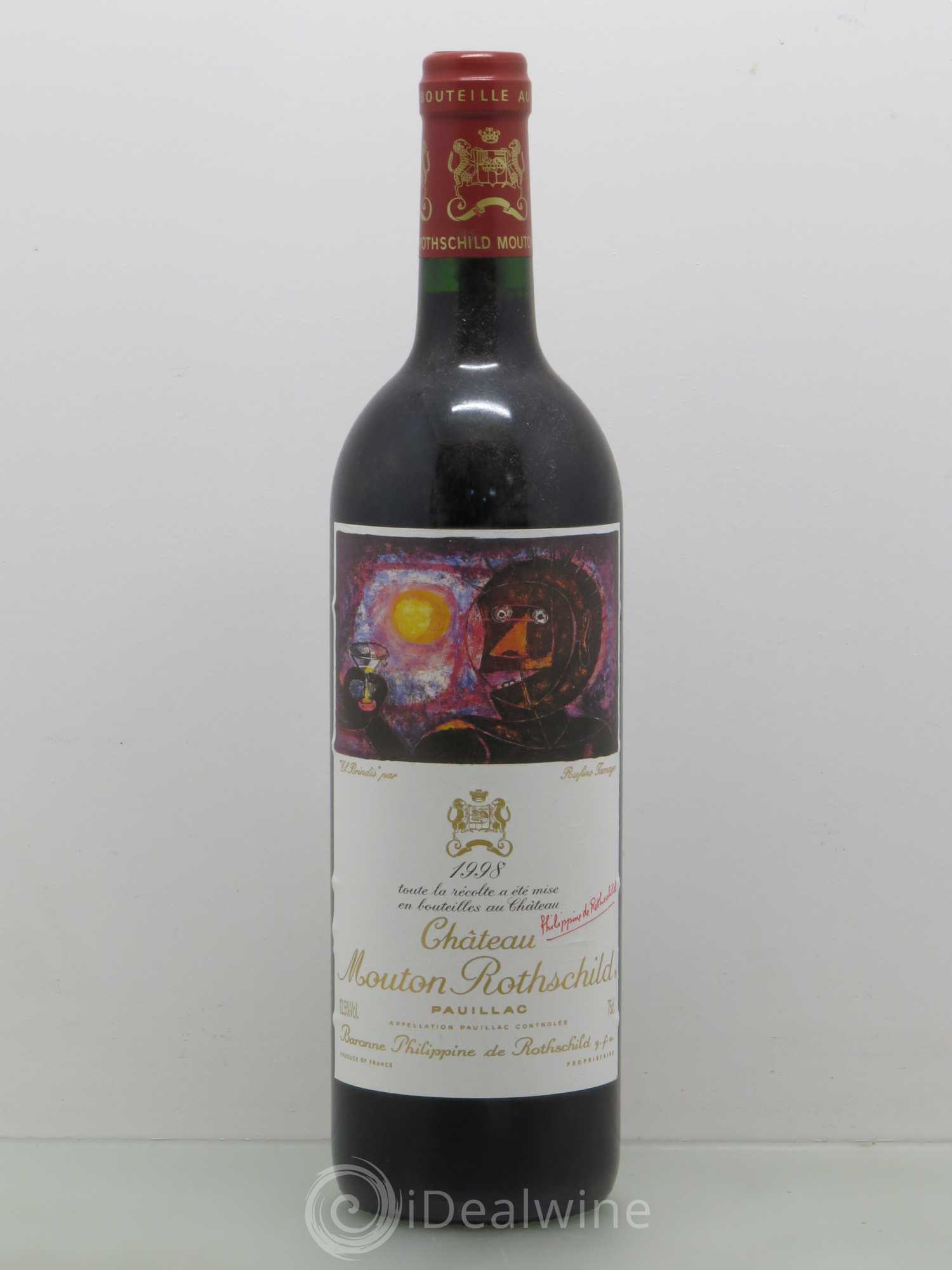 Château Mouton Rothschild 1er Grand Cru Classé 1998 - Lot de 1 bouteille - 0