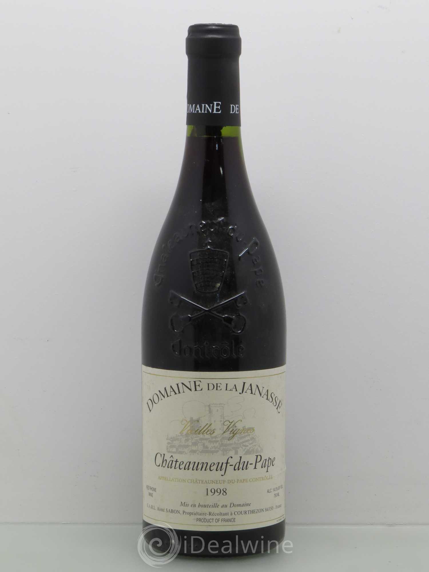 Châteauneuf-du-Pape Cuvée Vieilles Vignes La Janasse (Domaine de) 1998 - Lot de 1 bouteille - 0