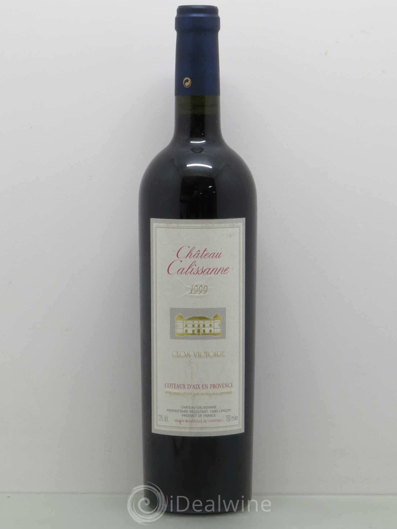 Coteaux d'Aix-en-Provence Château Calissanne Clos Victoire (sans prix de réserve) 1999 - Lot de 1 bouteille - 0