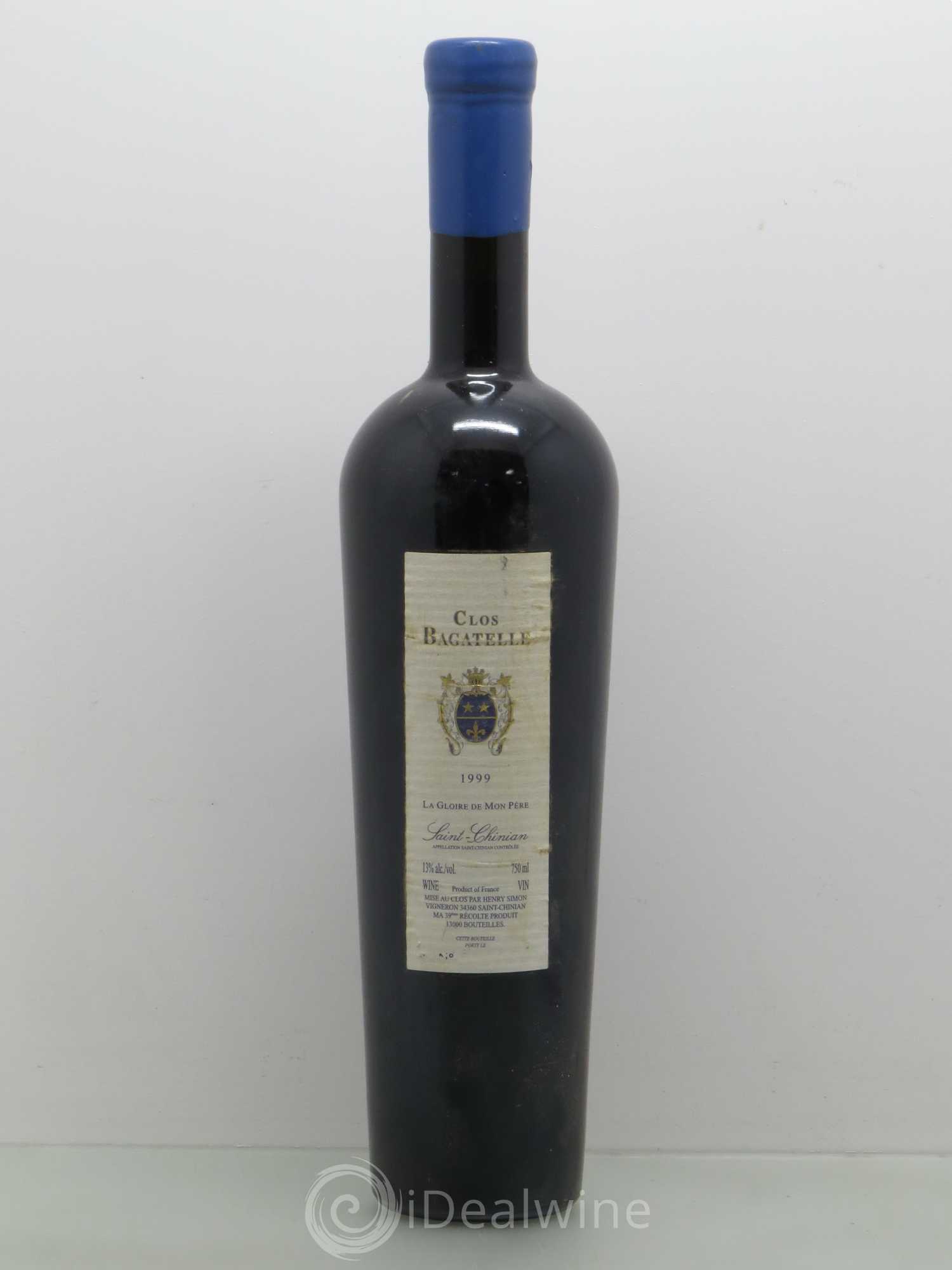 Saint-Chinian Clos Bagatelle La Gloire De Mon Pere 1999 - Posten von 1 Flasche - 0