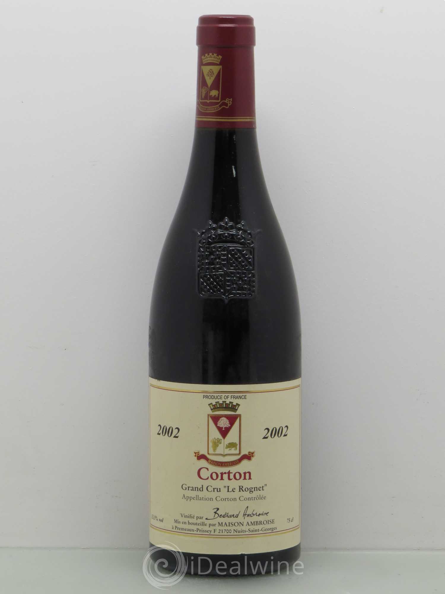 Corton Grand Cru Le Rognet B. Ambroise (sans prix de réserve) 2002 - Posten von 1 Flasche - 0