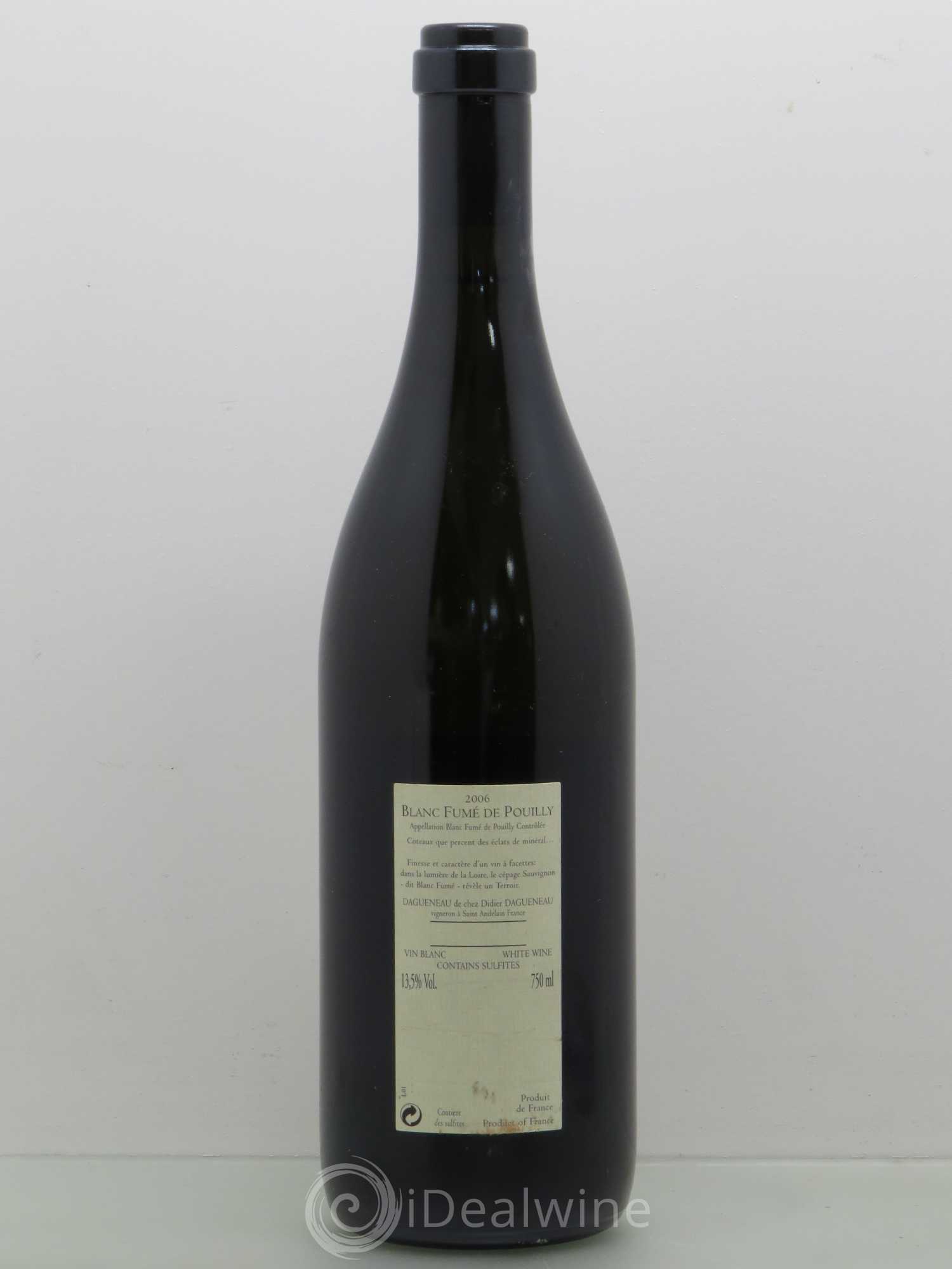 Pouilly-Fumé Blanc Fumé de Pouilly Dagueneau (Domaine Didier - Louis-Benjamin) 2006 - Lot de 1 bouteille - 1