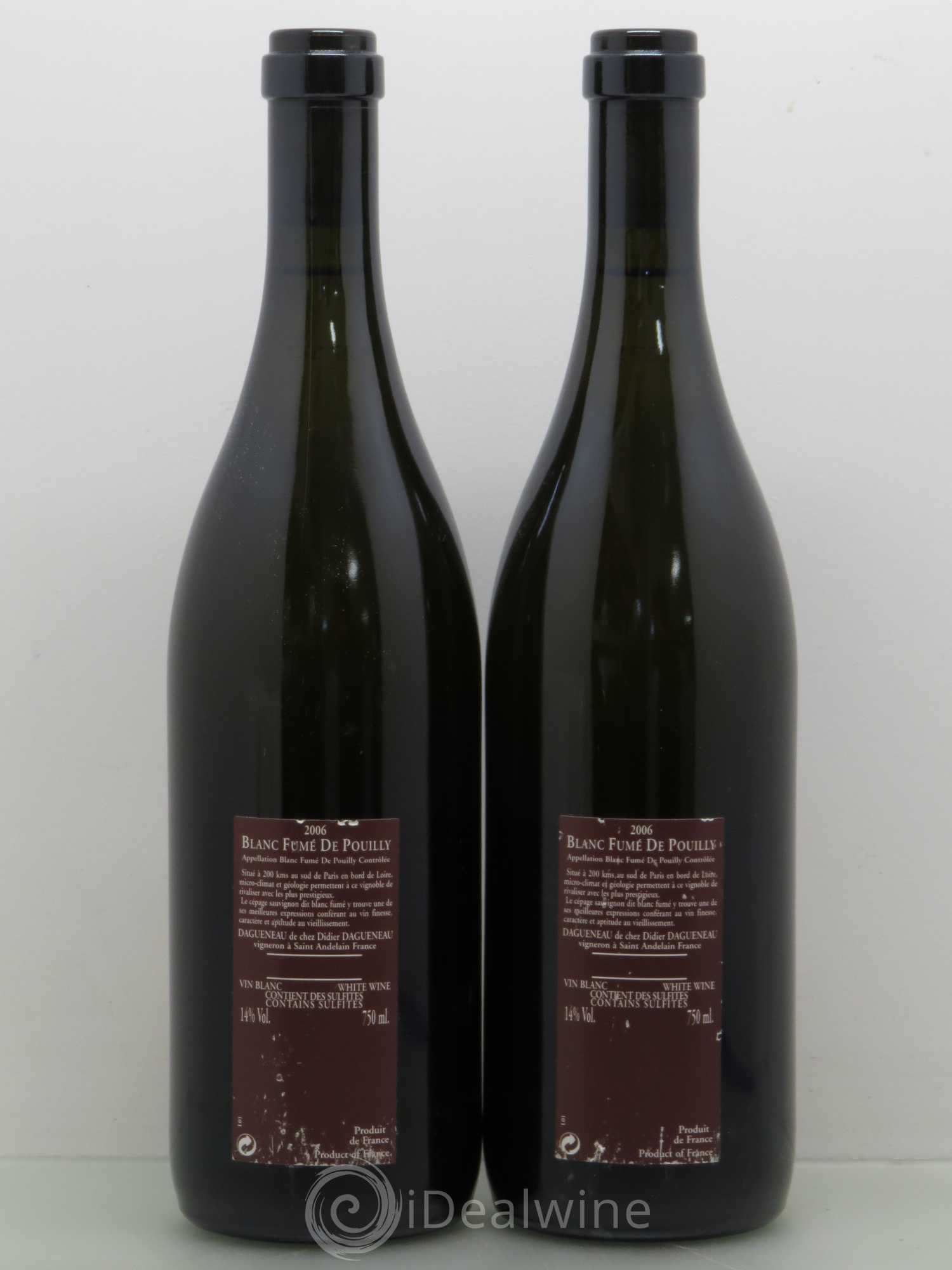 Vin de France (anciennement Pouilly-Fumé) Pur Sang Dagueneau (Domaine Didier - Louis-Benjamin) 2006 - Lot de 2 bouteilles - 1