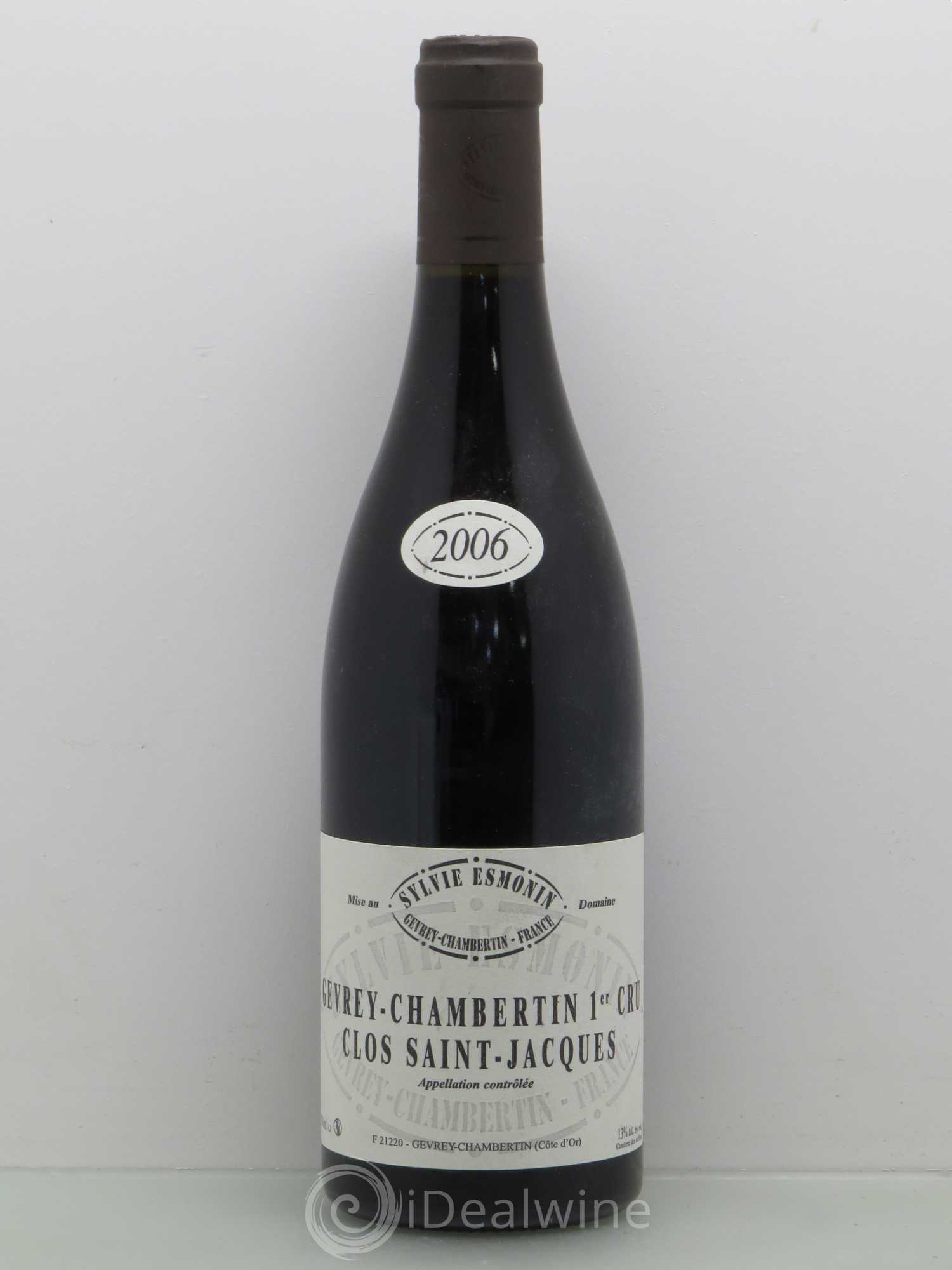 Gevrey-Chambertin 1er Cru Clos Saint Jacques Sylvie Esmonin 2006 - Lot de 1 bouteille - 0