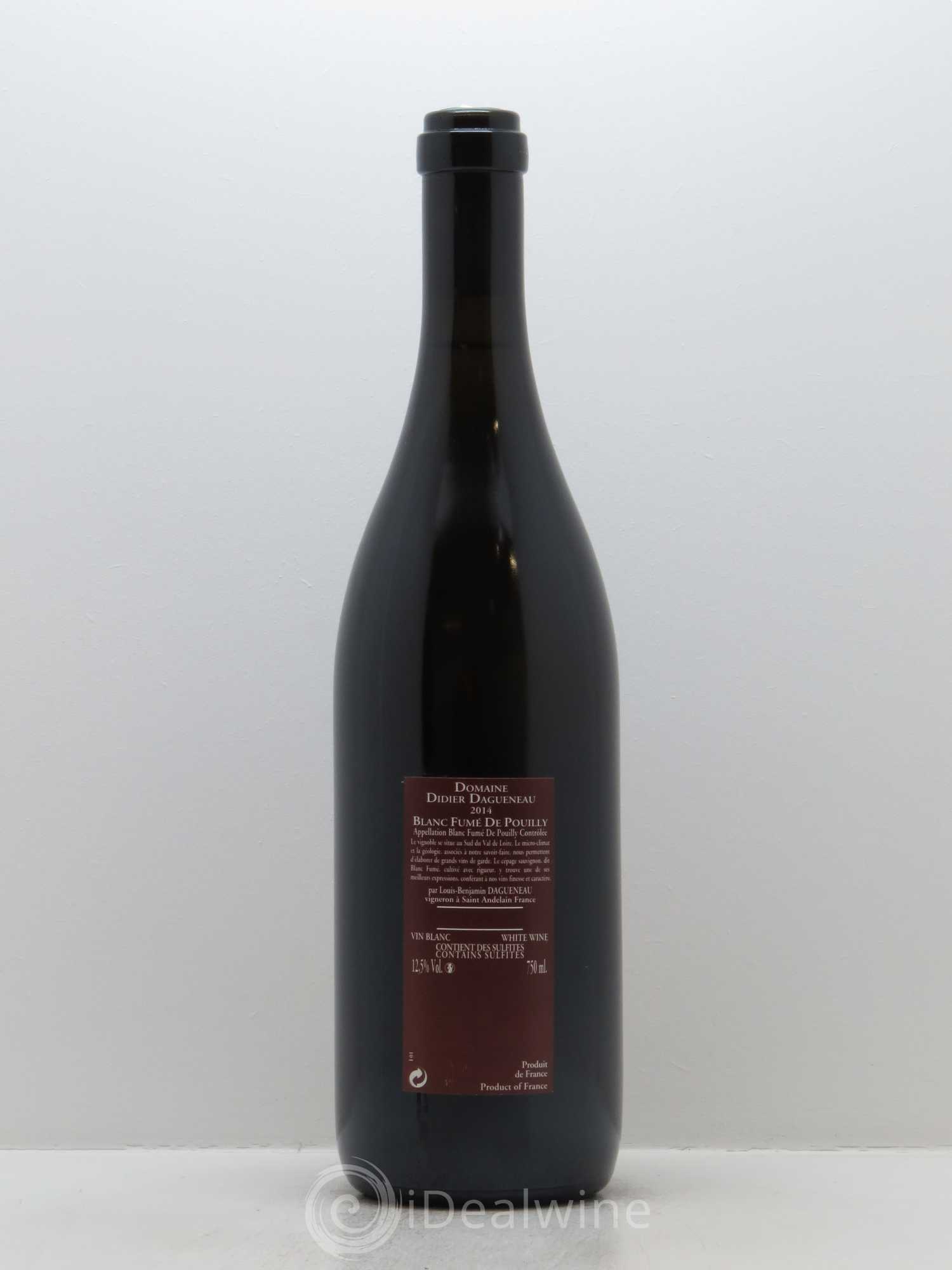 Vin de France (anciennement Pouilly-Fumé) Pur Sang Dagueneau (Domaine Didier - Louis-Benjamin) 2014 - Lot de 1 bouteille - 1