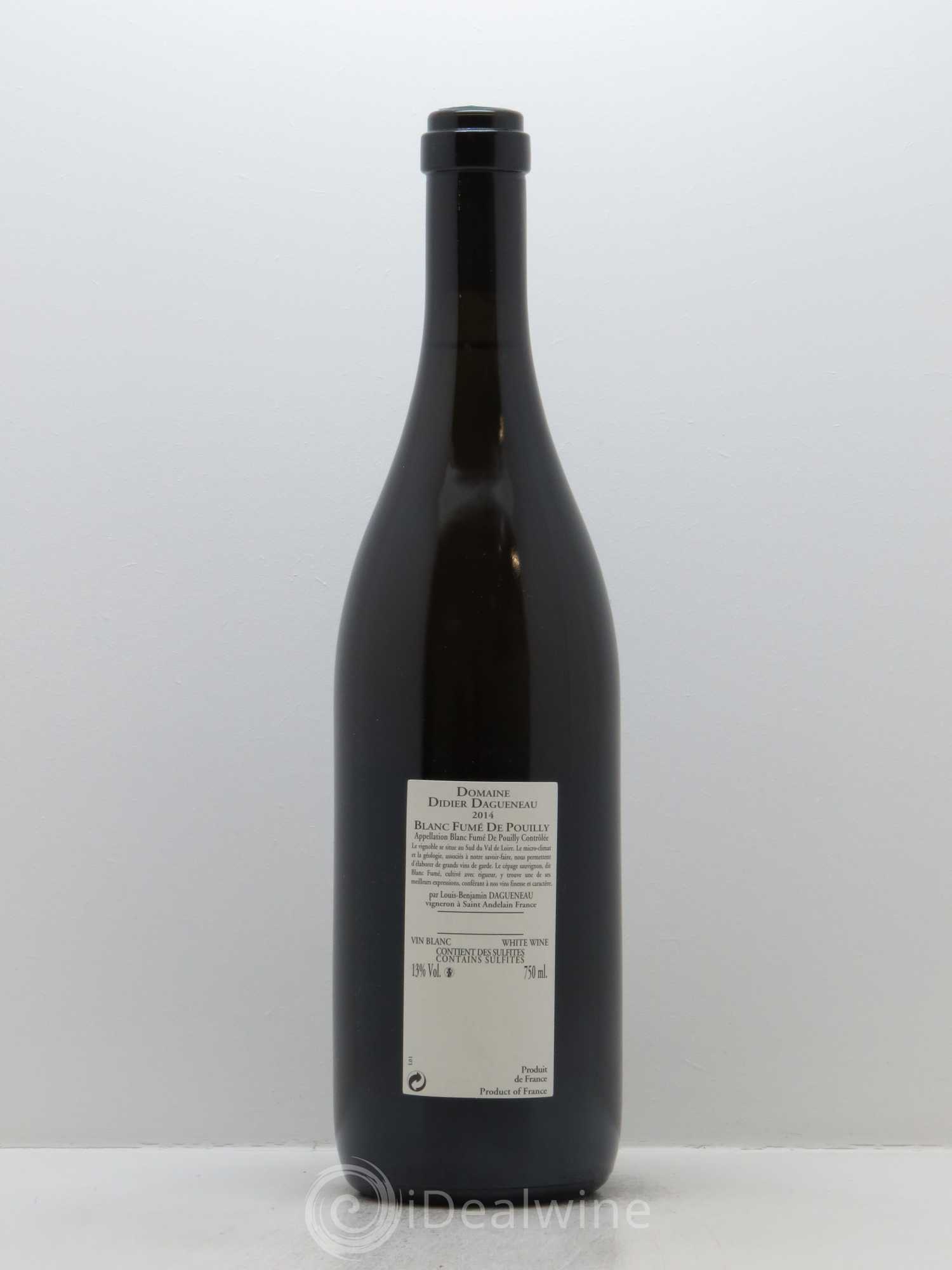Vin de France (anciennement Pouilly-Fumé) Buisson Renard Dagueneau (Domaine Didier - Louis-Benjamin) 2014 - Lot de 1 bouteille - 1