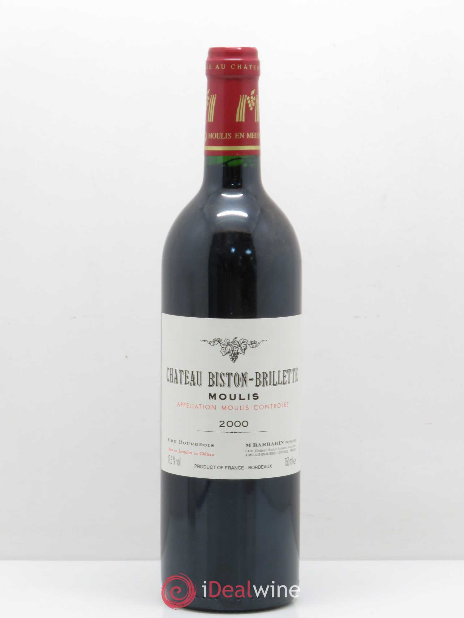 Château Biston Brillette 2000 - Lot de 1 bouteille - 0