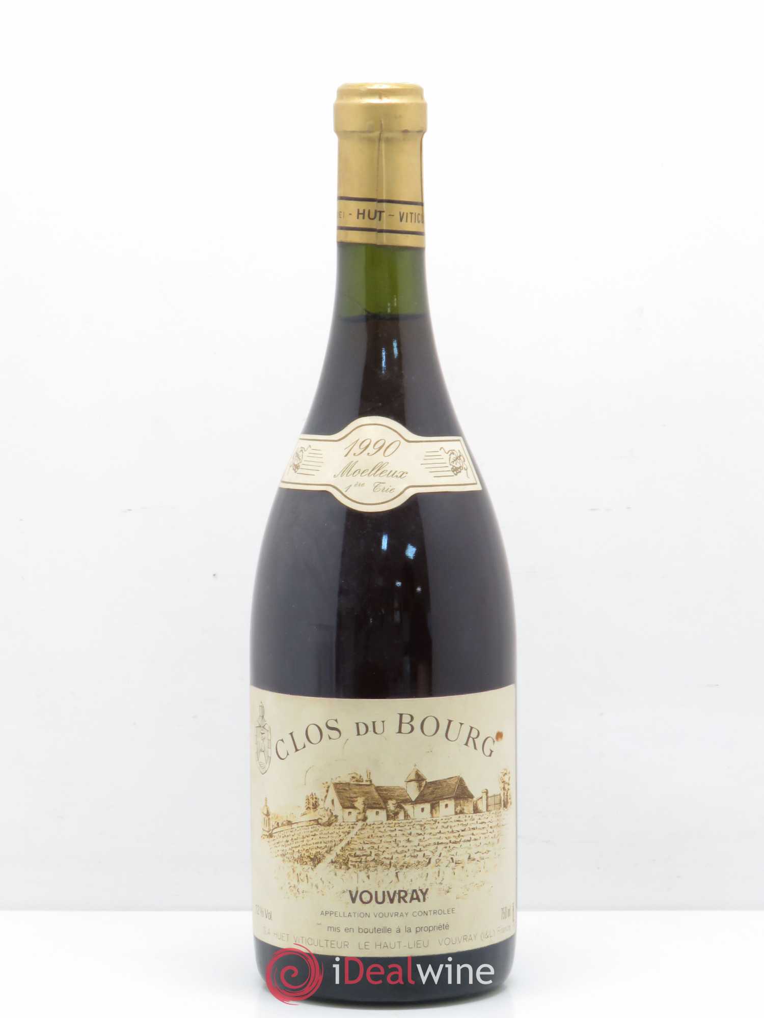 Vouvray Clos du Bourg Moelleux 1ère trie Domaine Huet 1990 - Lotto di 1 bottiglia - 0