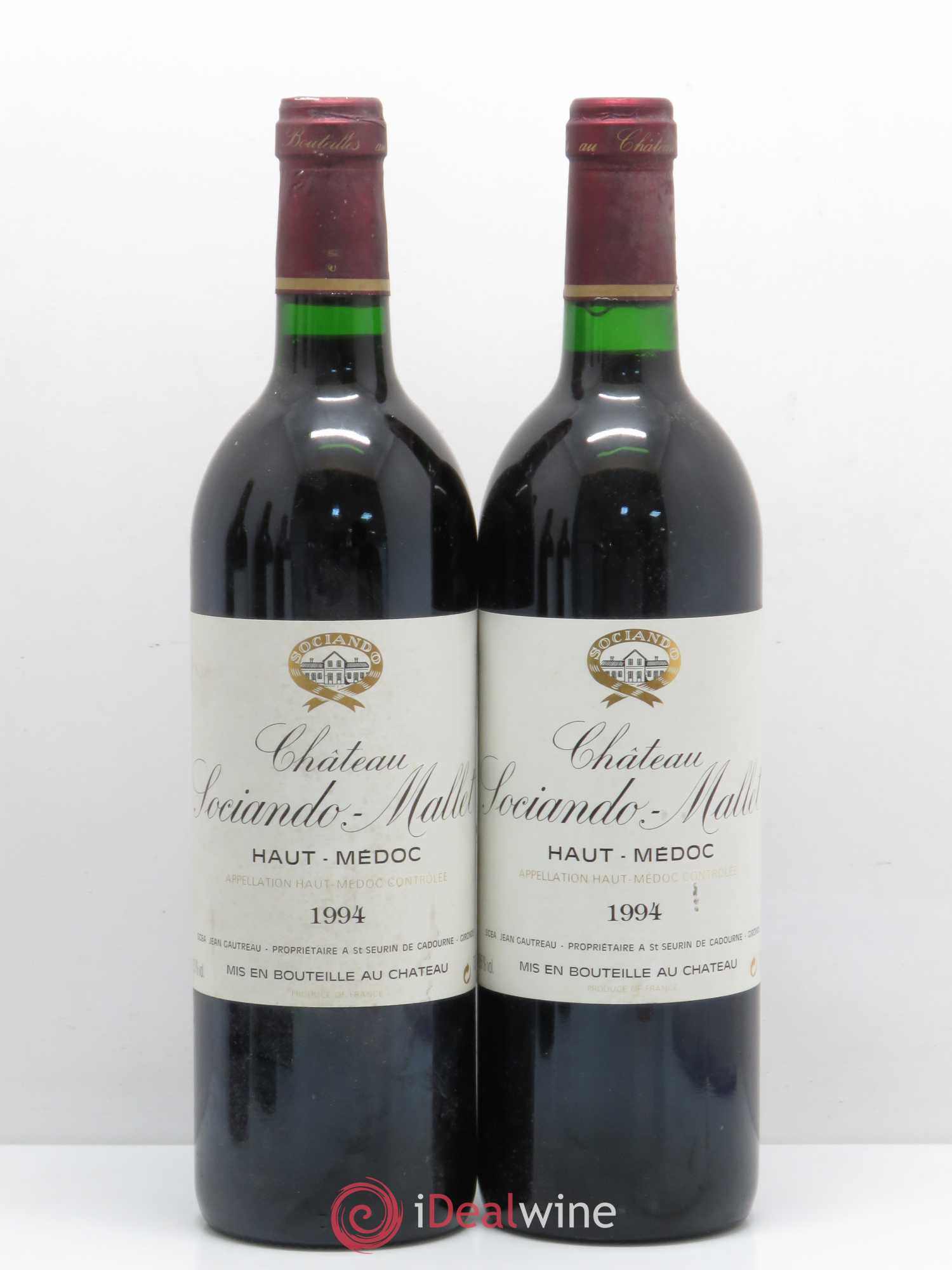 Château Sociando Mallet 1994 - Lot de 5 bouteilles - 2