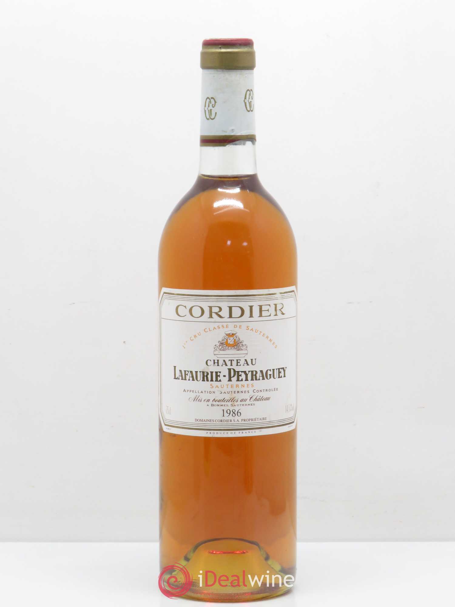 Château Lafaurie-Peyraguey 1er Grand Cru Classé 1986 - Lotto di 1 bottiglia - 0