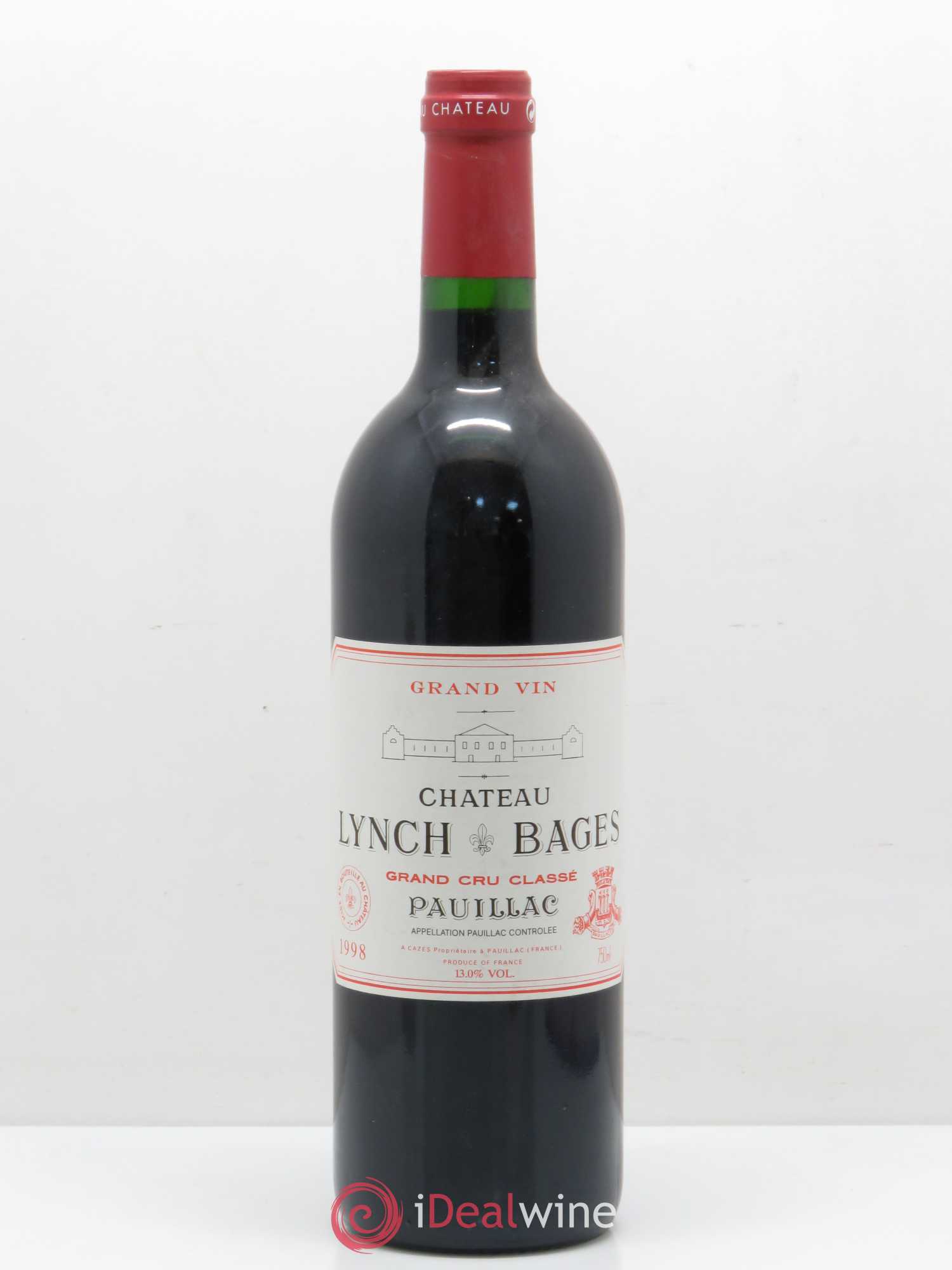 Château Lynch Bages 5ème Grand Cru Classé 1998 - Lot de 1 bouteille - 0