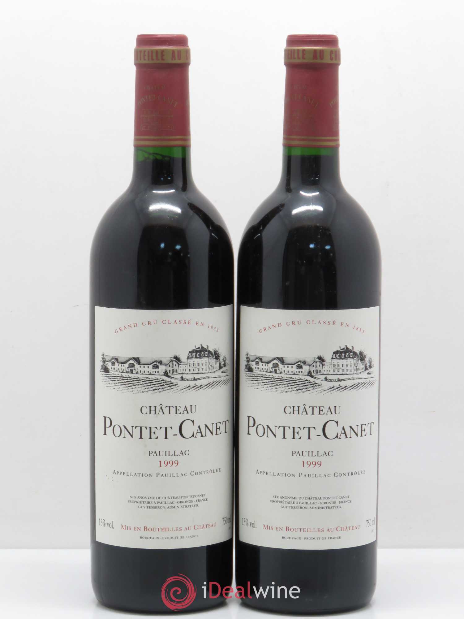 Château Pontet Canet 5ème Grand Cru Classé 1999 - Lot de 2 bouteilles - 0