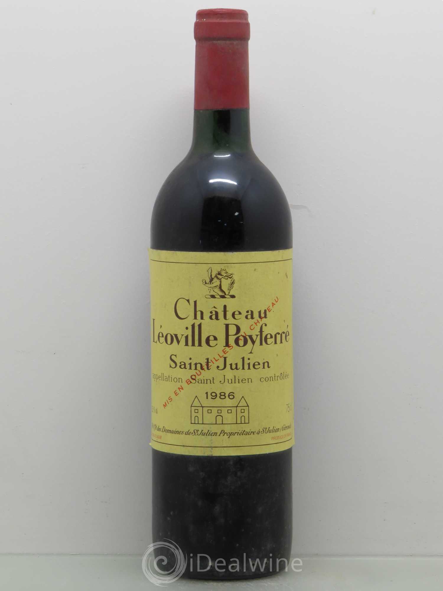 Château Léoville Poyferré 2ème Grand Cru Classé 1986 - Posten von 1 Flasche - 0