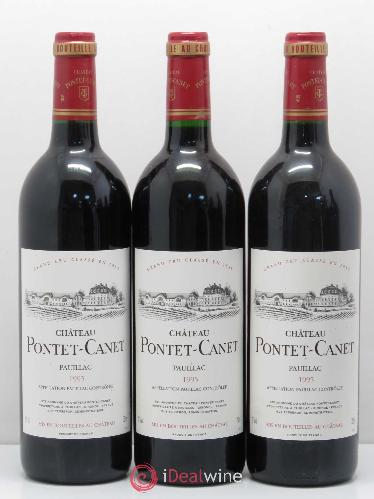 Château Pontet Canet 5ème Grand Cru Classé 1995 - Lot de 12 bouteilles - 1