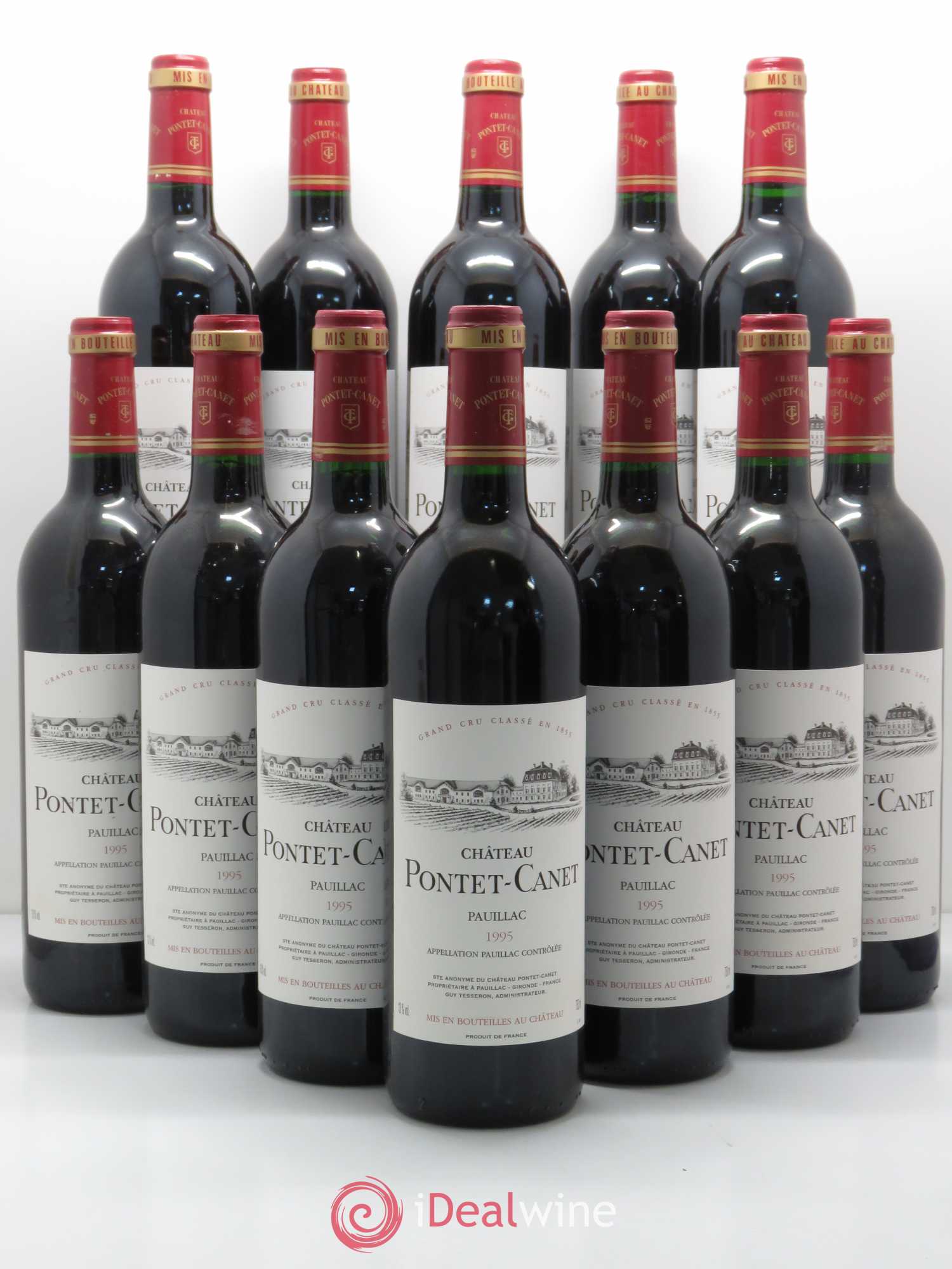 Château Pontet Canet 5ème Grand Cru Classé 1995 - Lot de 12 bouteilles - 0