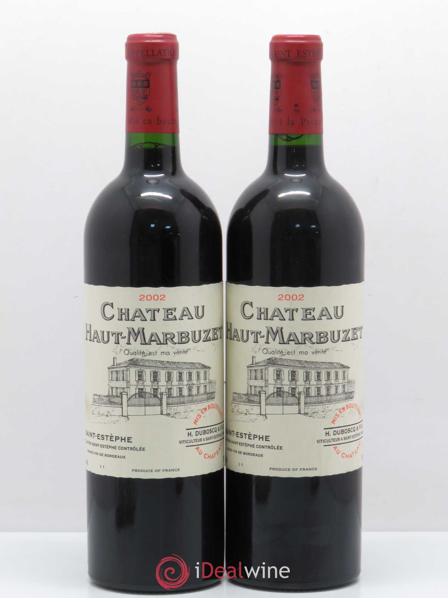 Château Haut Marbuzet 2002 - Lot de 2 bouteilles - 0