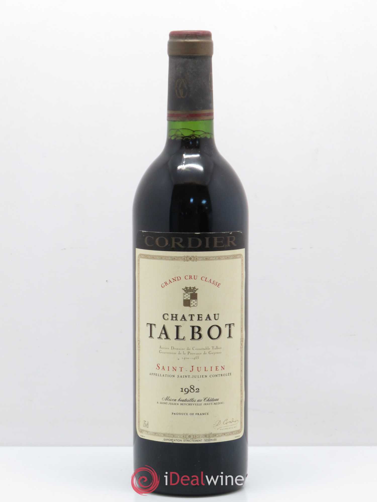 Château Talbot 4ème Grand Cru Classé 1982 - Lot de 1 bouteille - 0